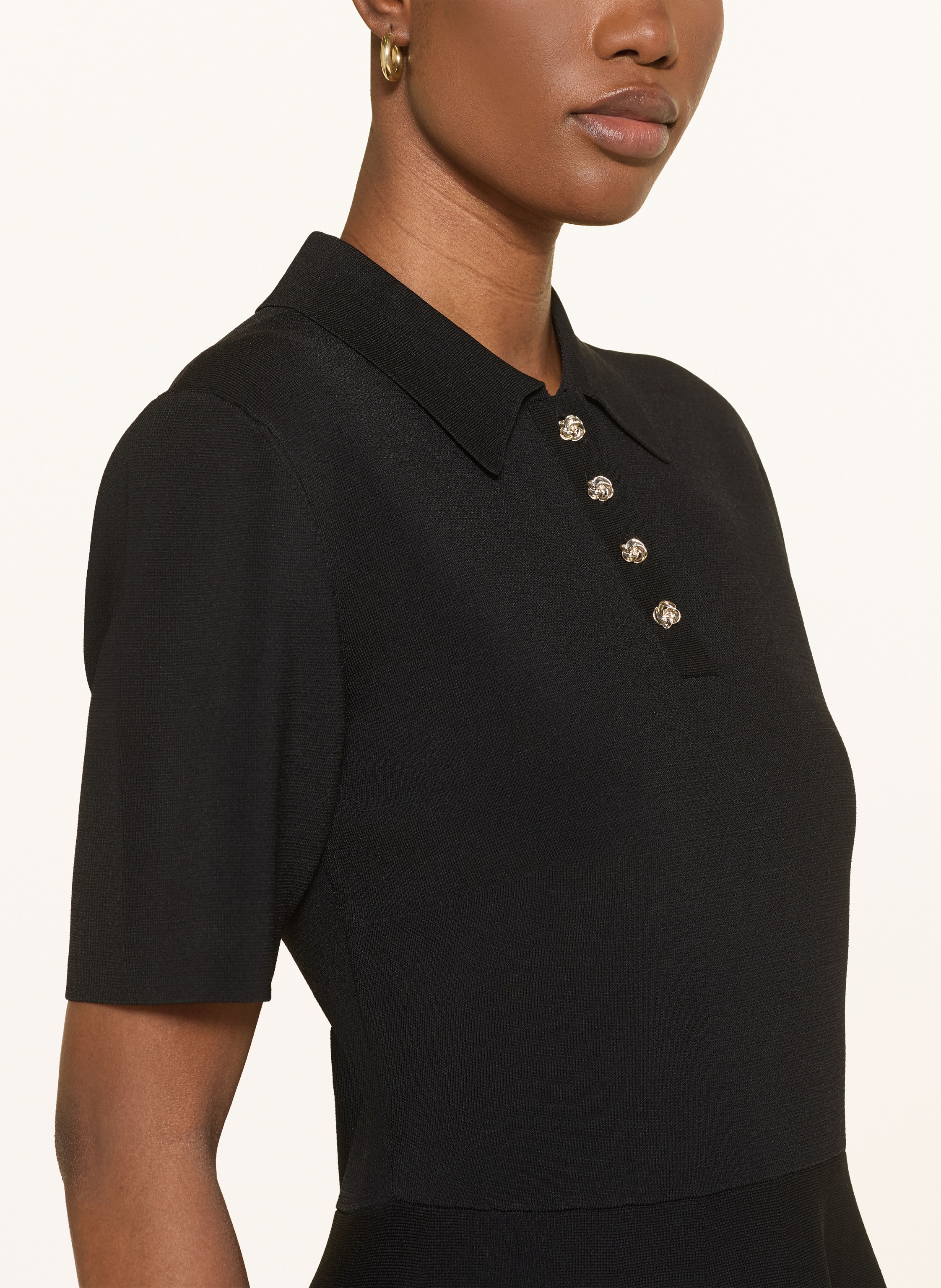 Thumbnail - Ted Baker Piqué-Polokleid Rondaa schwarz