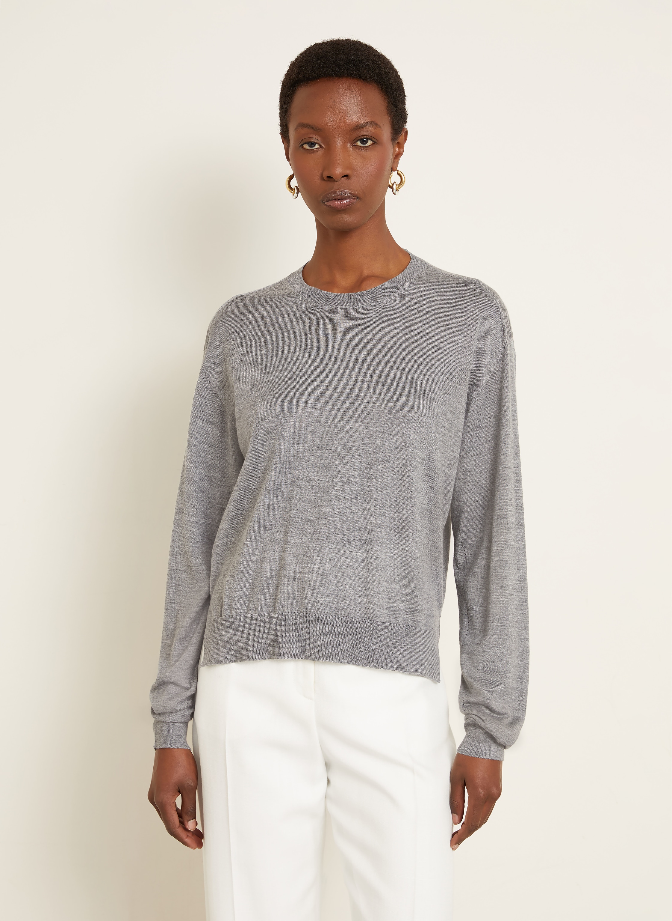 Thumbnail - Jil Sander Pullover Mit Cashmere Und Seide grau