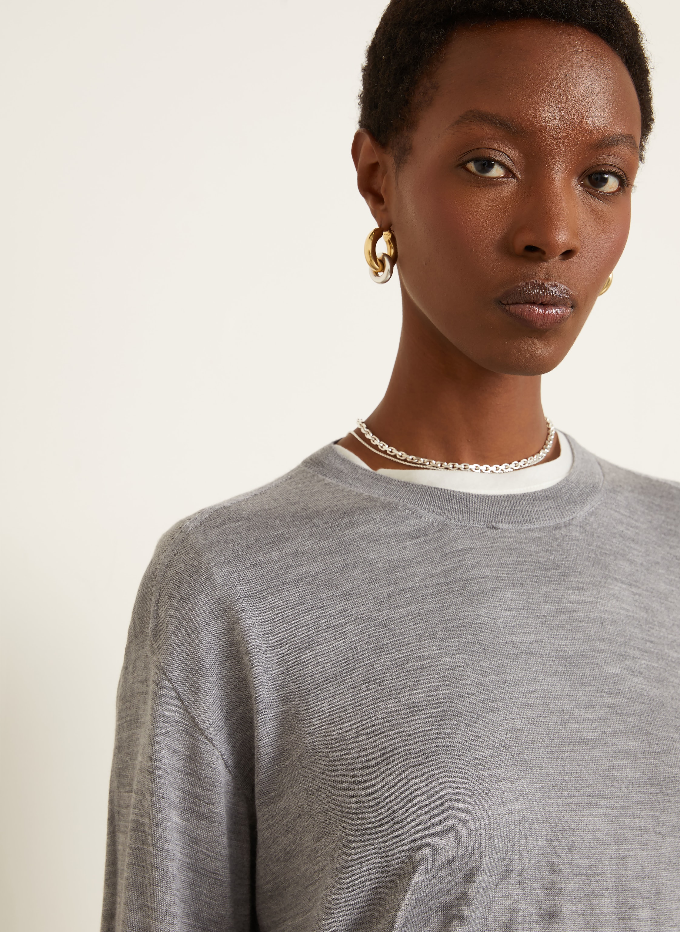 Thumbnail - Jil Sander Pullover Mit Cashmere Und Seide grau