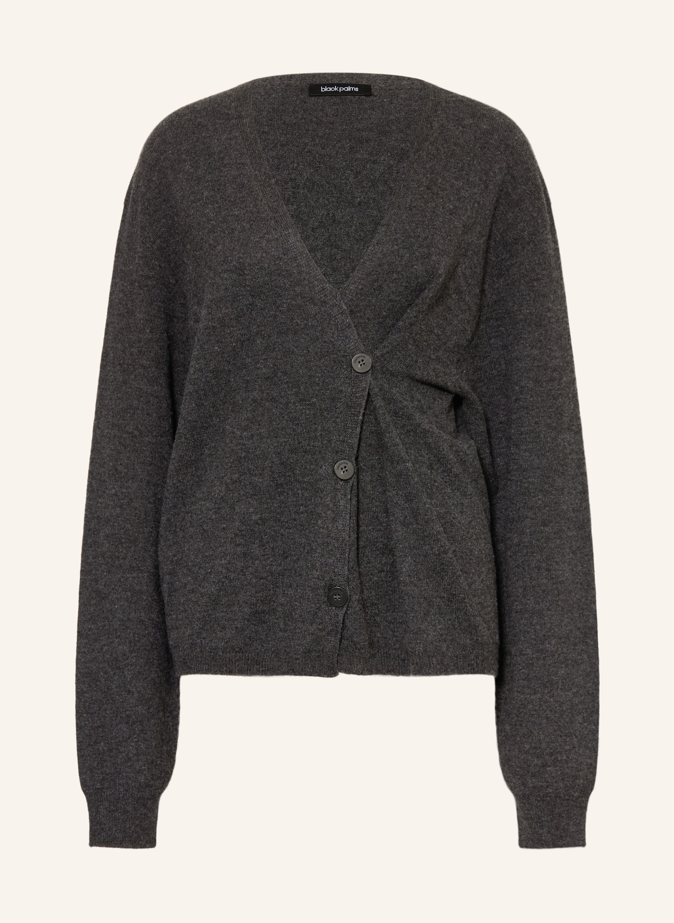 Black Palms Strickjacke Cashi grau