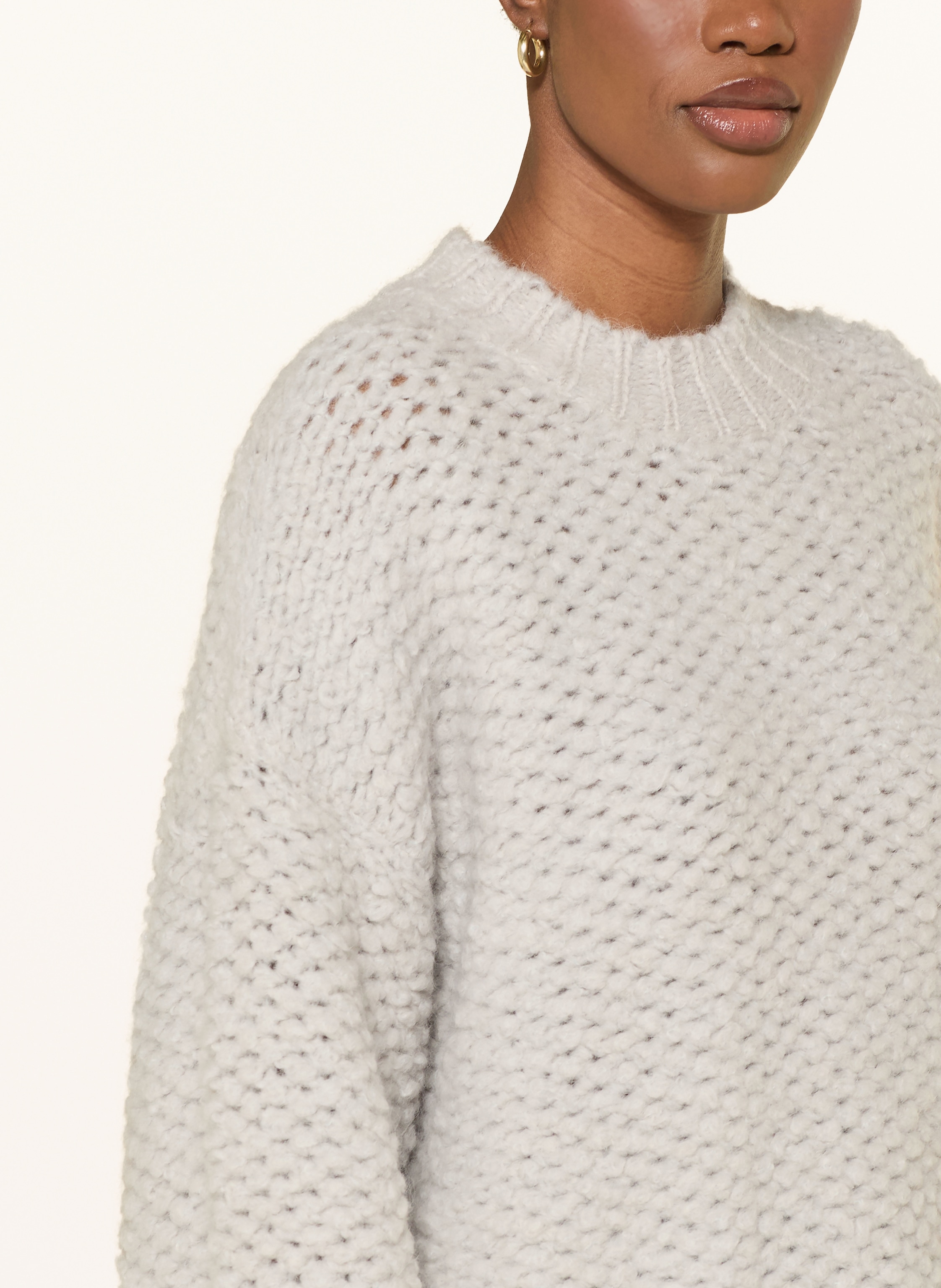 Thumbnail - Black Palms Alpaka-Pullover Corsetta grau