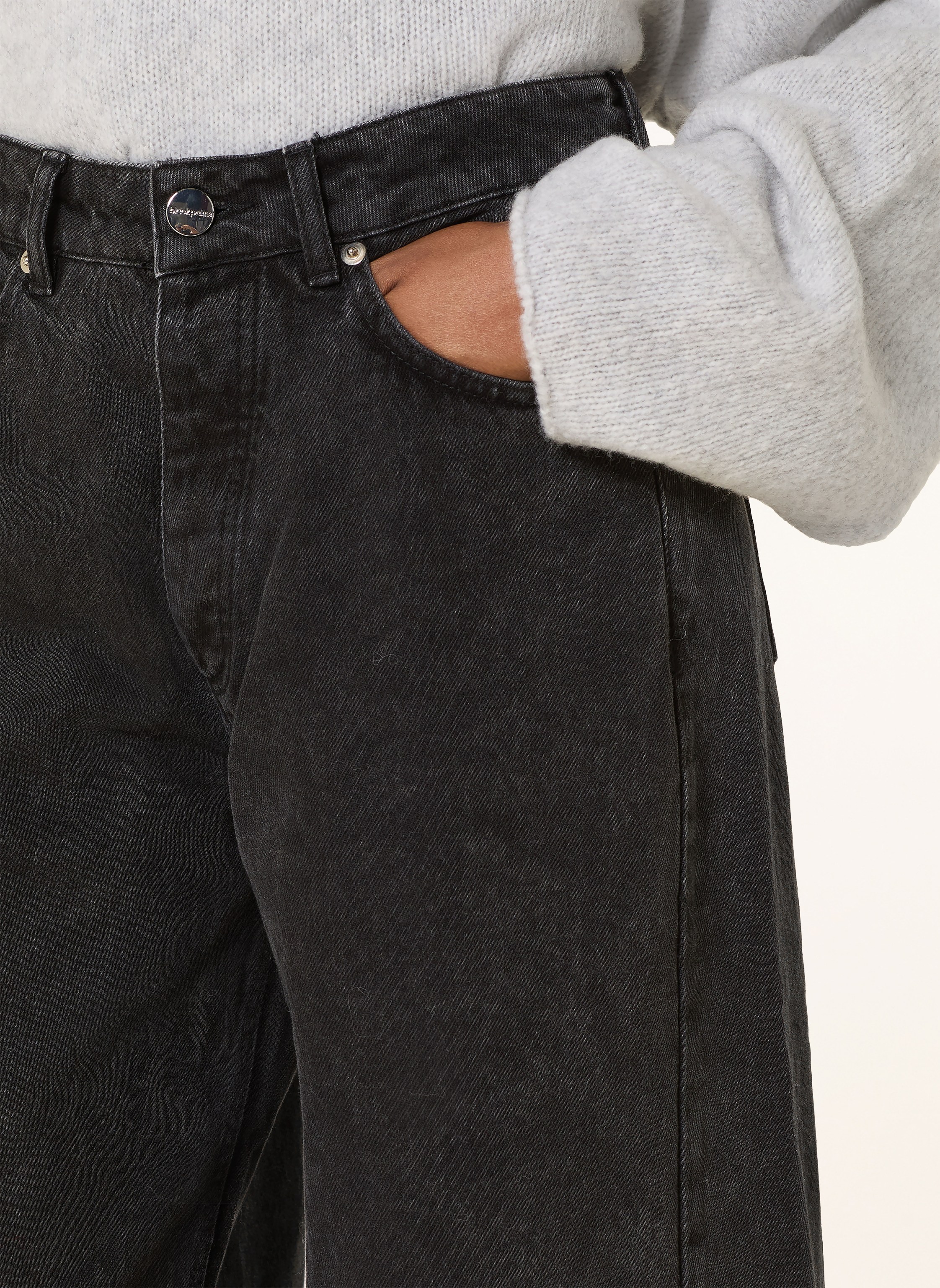 Thumbnail - Black Palms Wide Leg Jeans Jeany 2501 schwarz