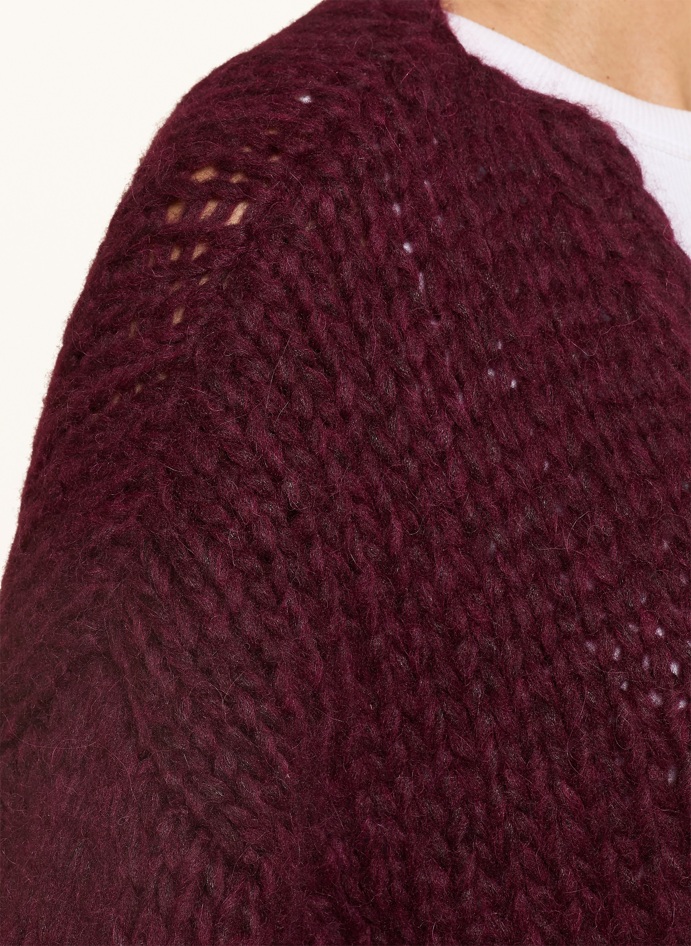 Thumbnail - Maiami Strickhülle Aus Alpaka Mit 3/4-Arm rot