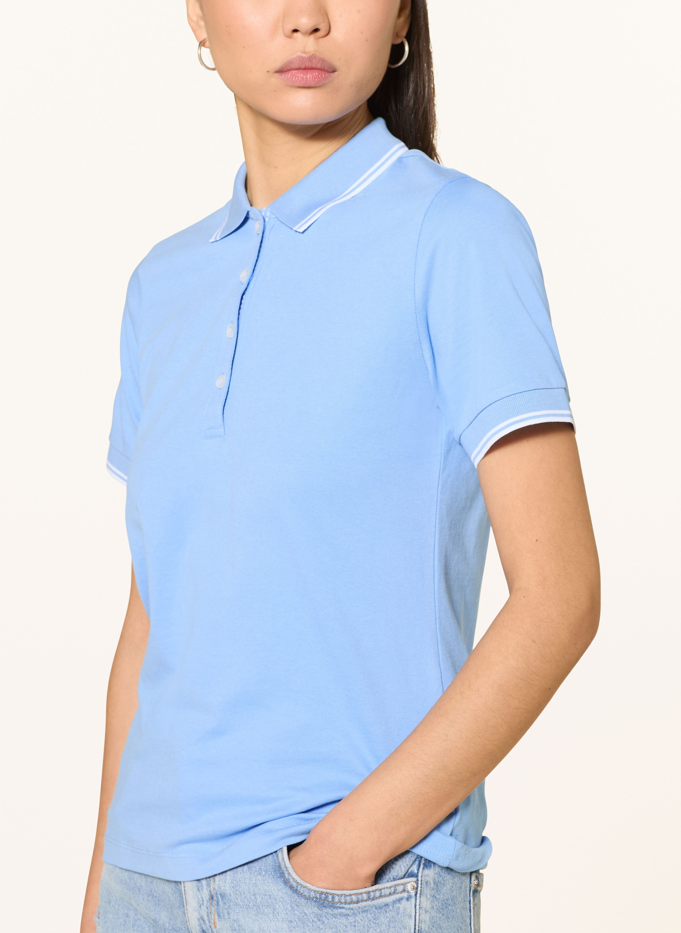 Thumbnail - Darling Harbour Piqué-Poloshirt blau