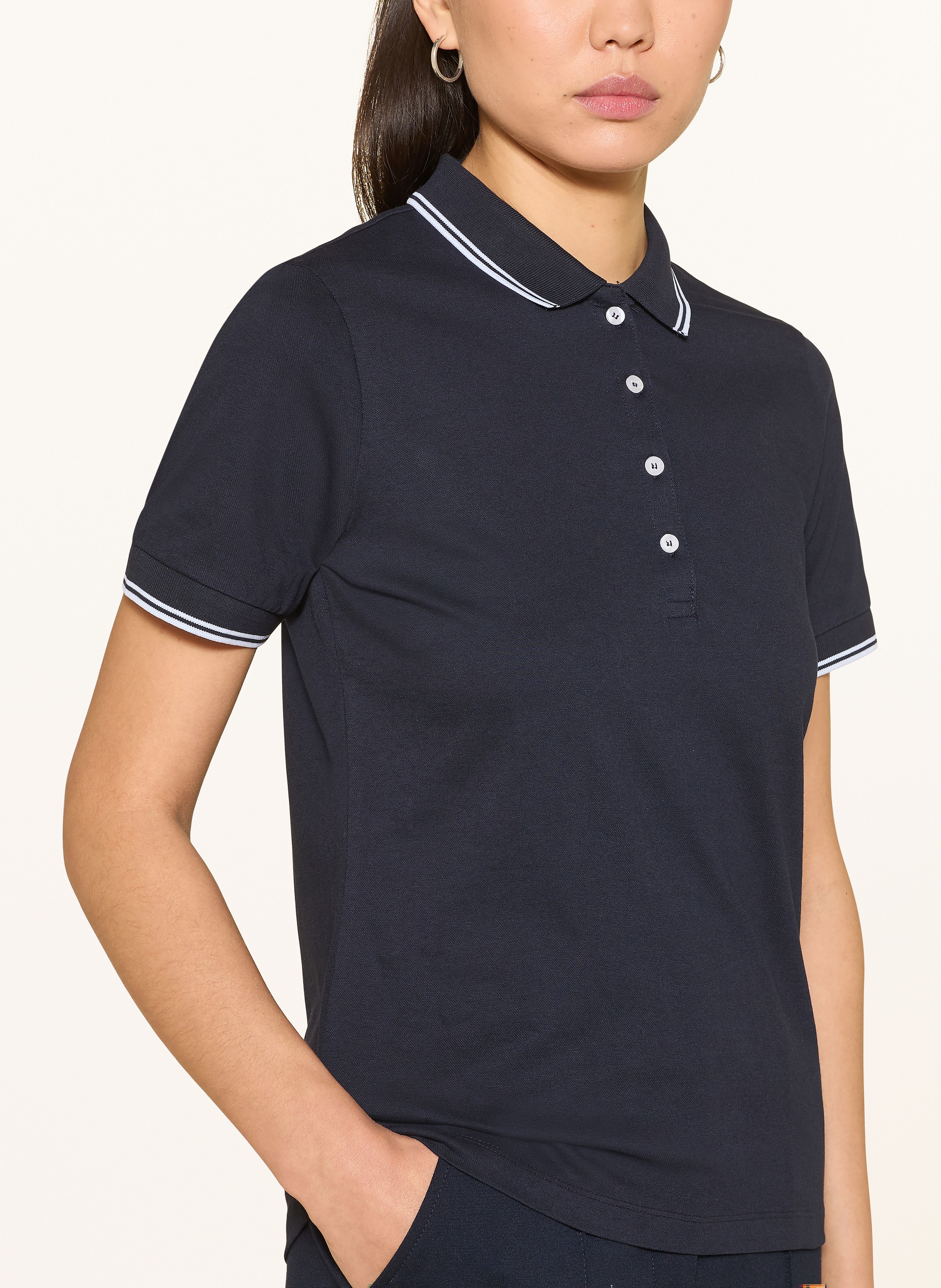Thumbnail - Darling Harbour Piqué-Poloshirt blau
