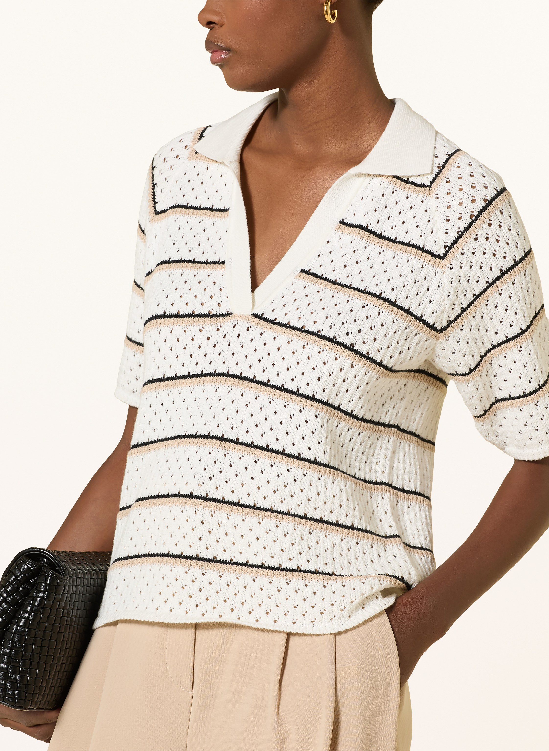 Thumbnail - Riani Strick-Poloshirt weiss