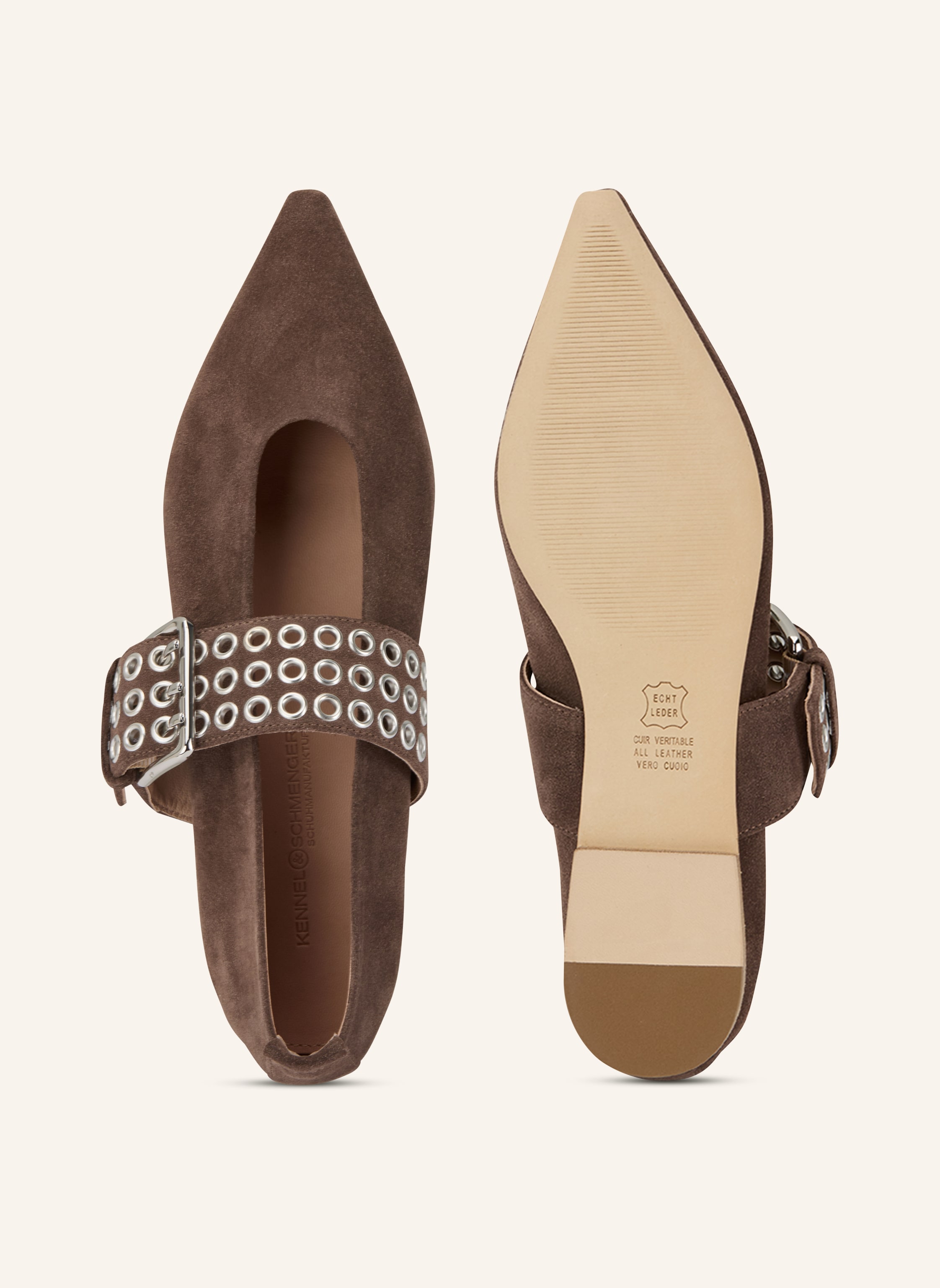 Thumbnail - Kennel & Schmenger Mary-Jane-Ballerinas Nika braun