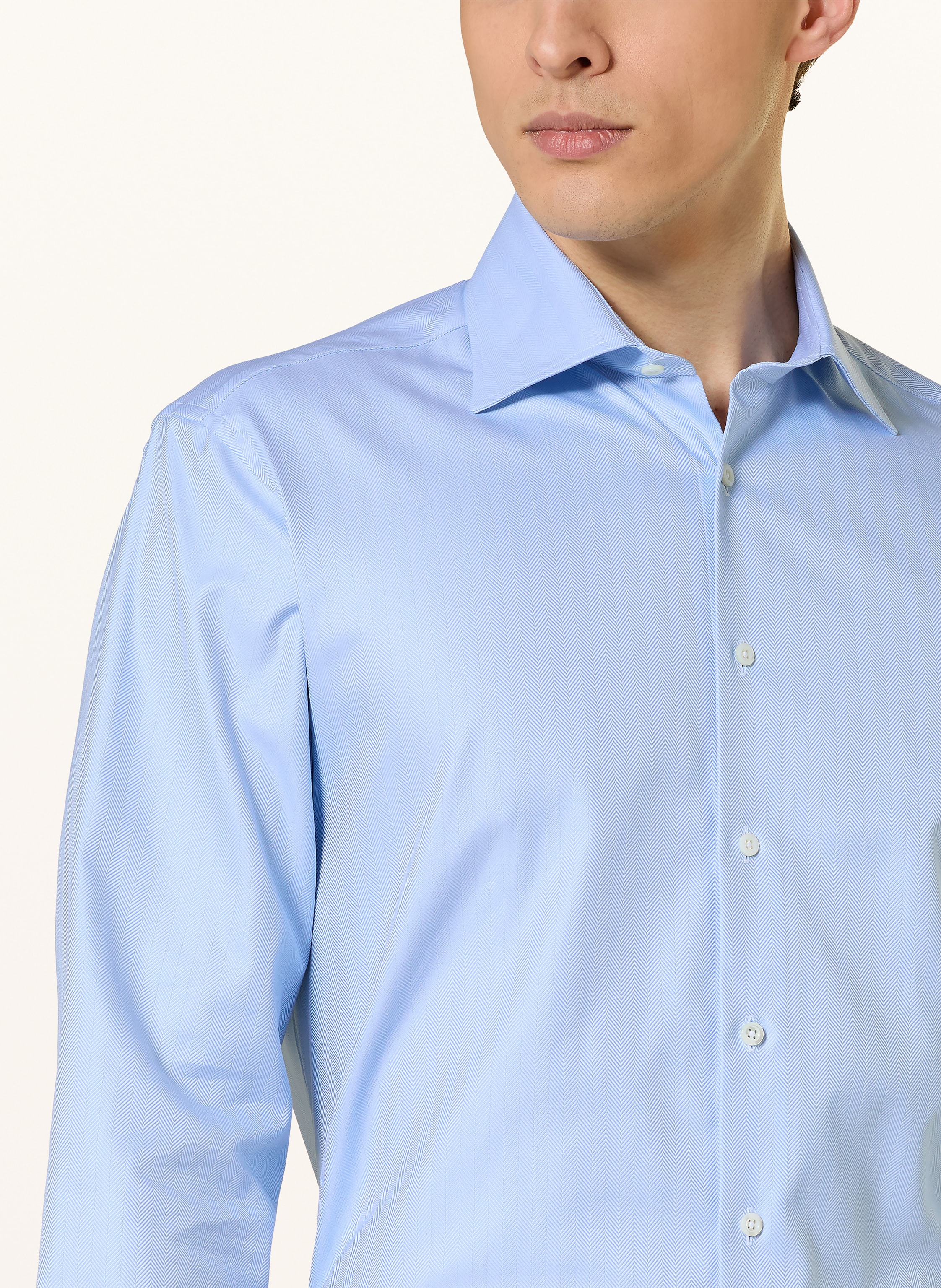 Thumbnail - Stenströms Hemd Classic Fit blau