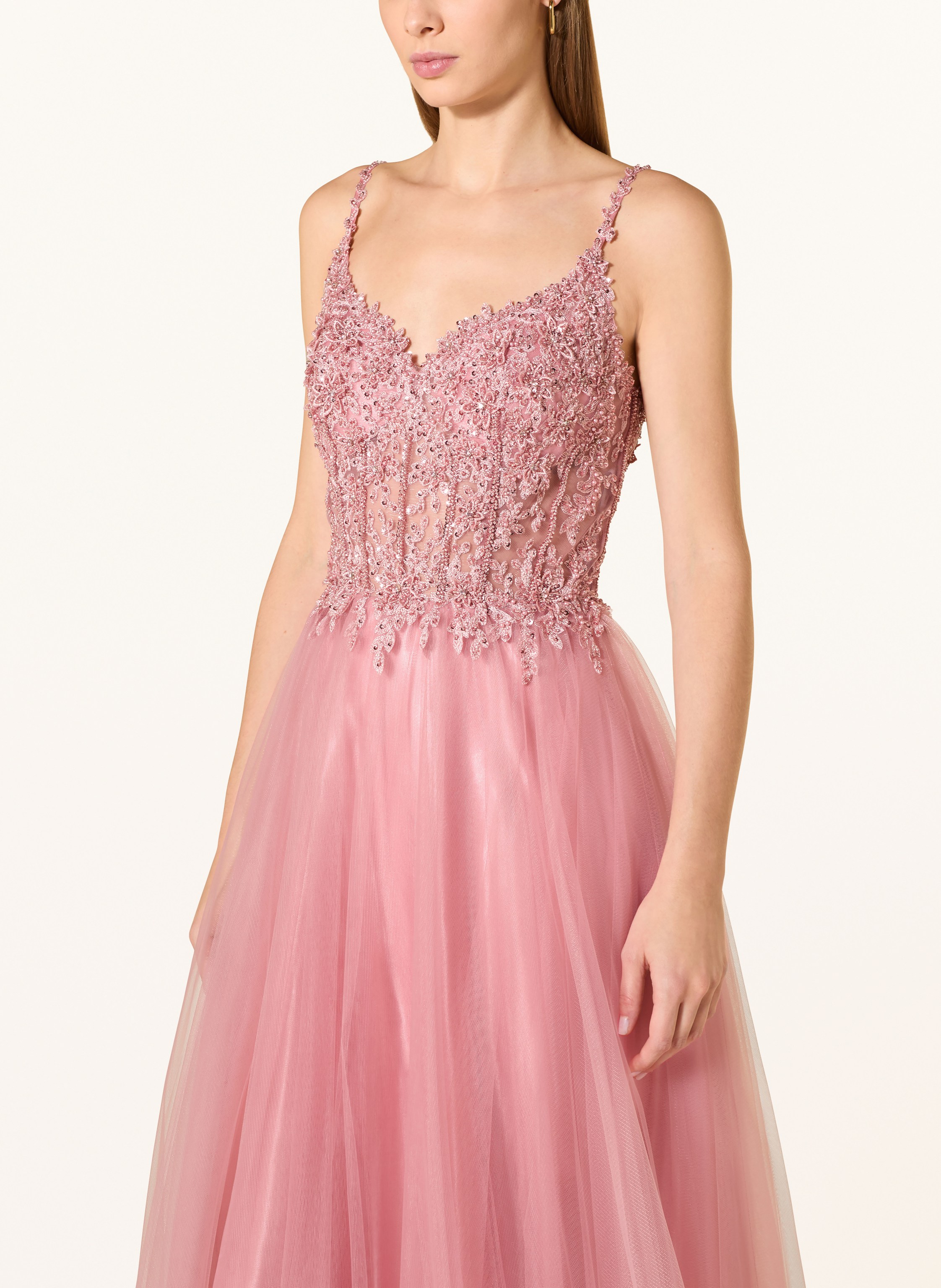 Thumbnail - Hey Kyla Abendkleid Mit Schucksteinen Und Pailletten rot