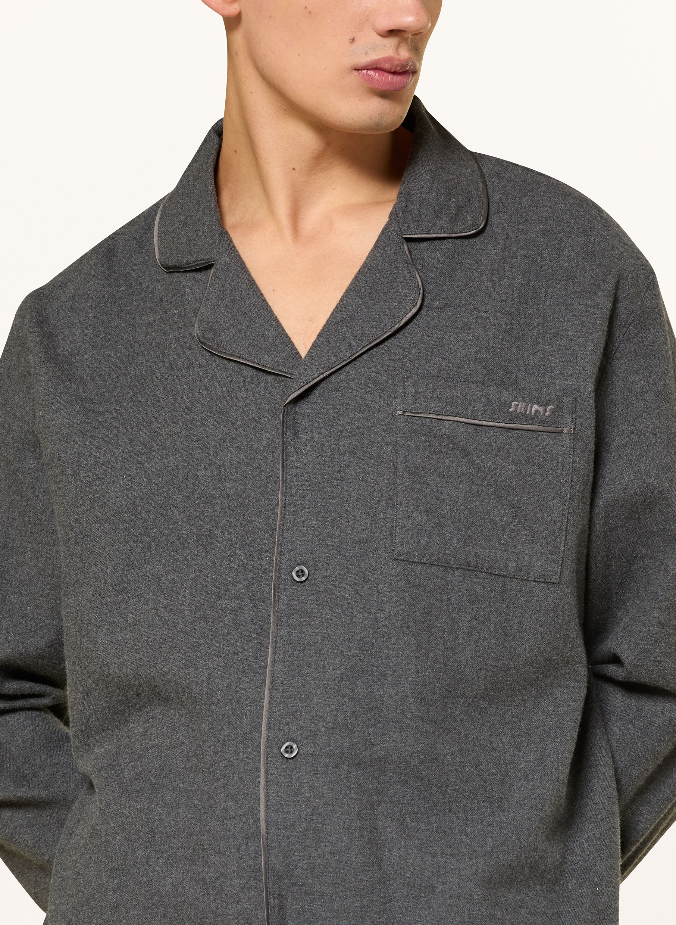 Thumbnail - Skims Schlafanzug Flannel Aus Flanell grau