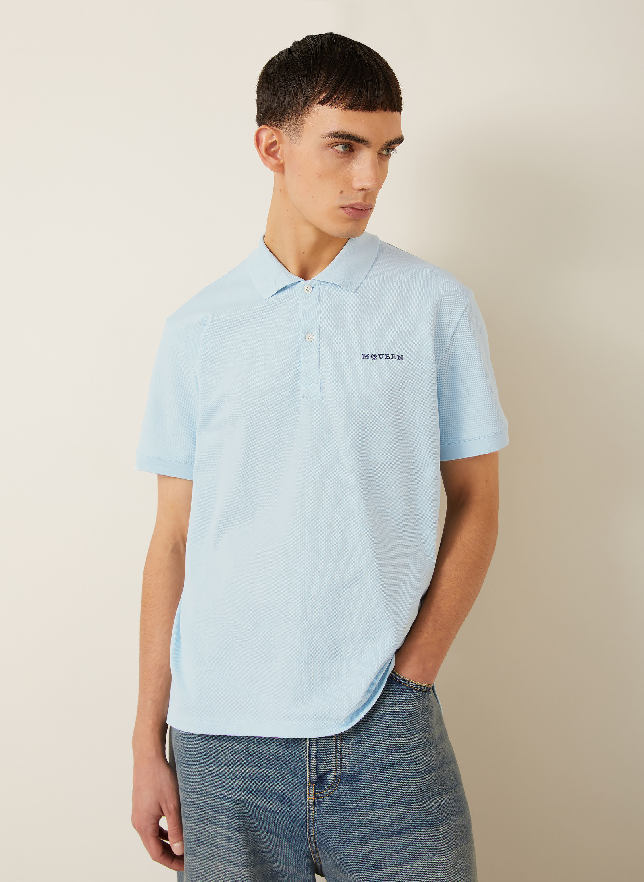 Thumbnail - Mcqueen Piqué-Poloshirt blau
