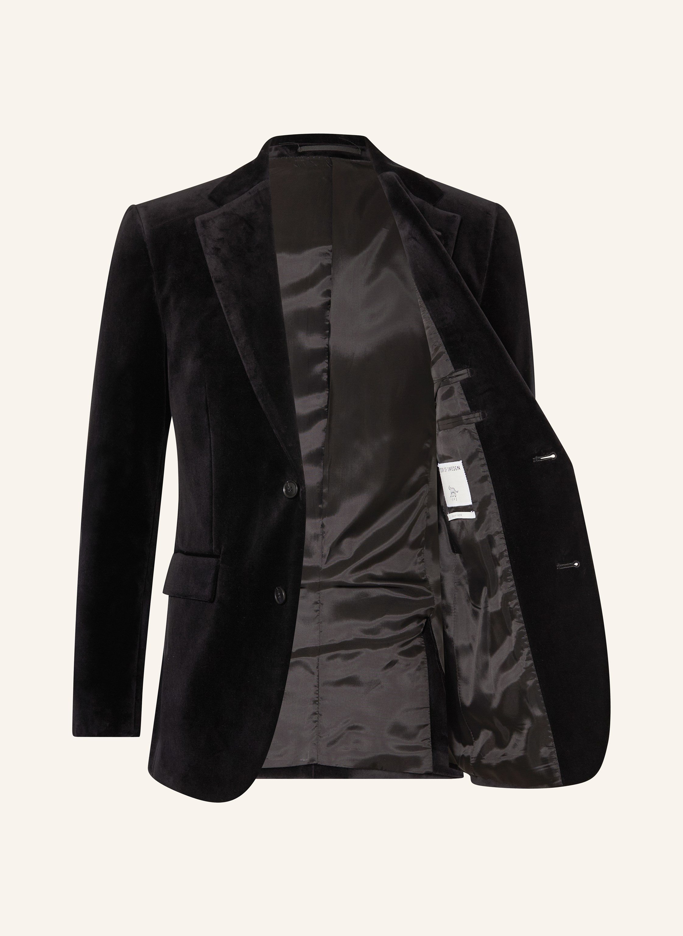 Thumbnail - Tiger Of Sweden Samtsakko Ease Extra Slim Fit schwarz