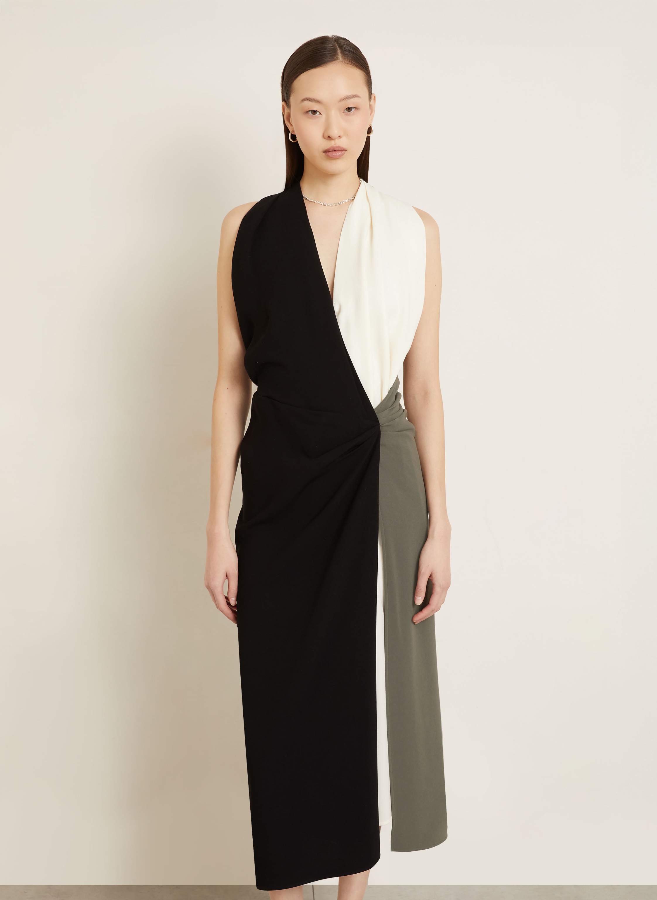 Thumbnail - Proenza Schouler Kleid Elsa In Wickeloptik schwarz