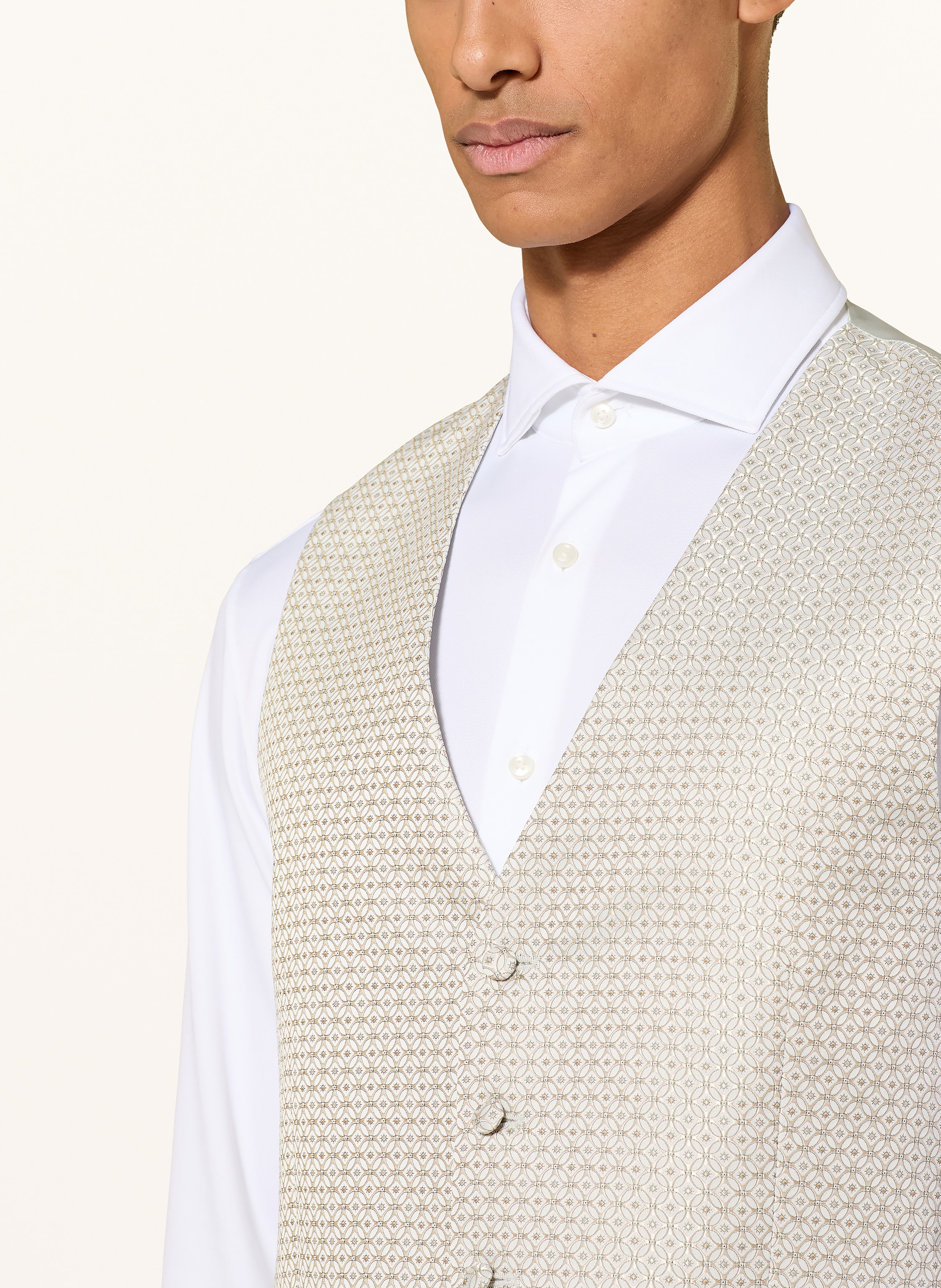 Thumbnail - Wilvorst Anzugweste Slim Fit gruen