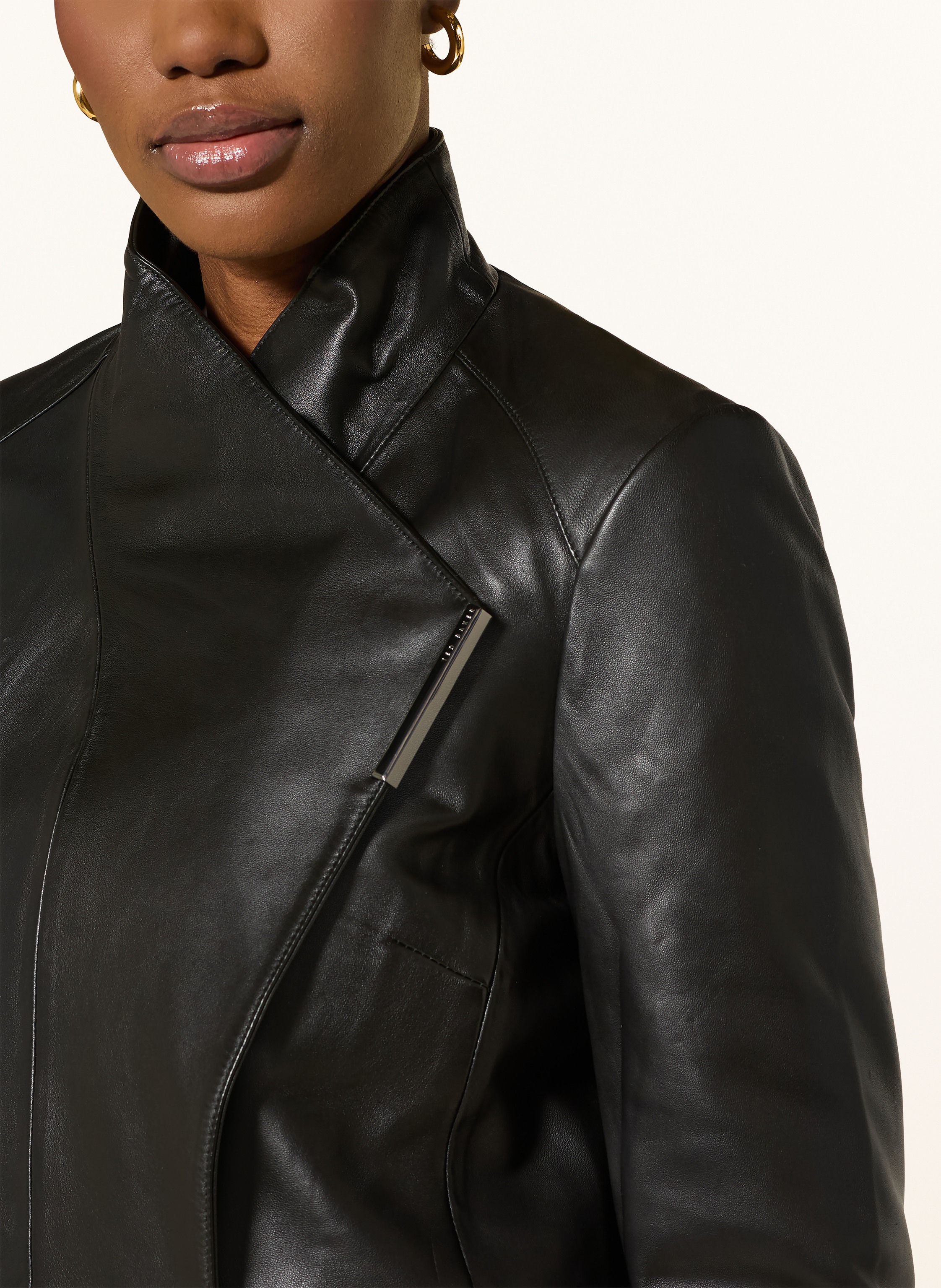 Thumbnail - Ted Baker Lederjacke Riyoze schwarz