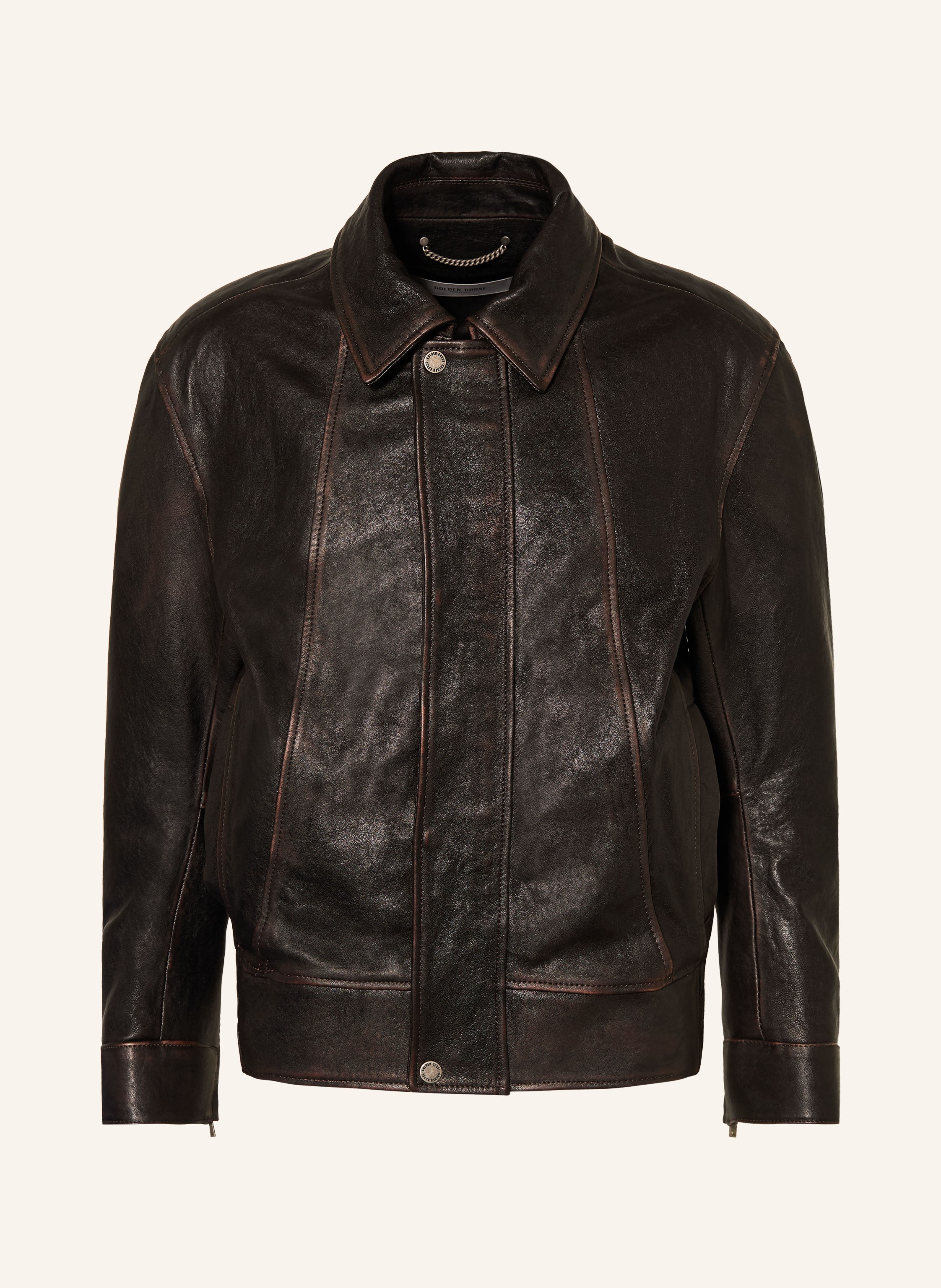 Golden Goose Lederjacke schwarz