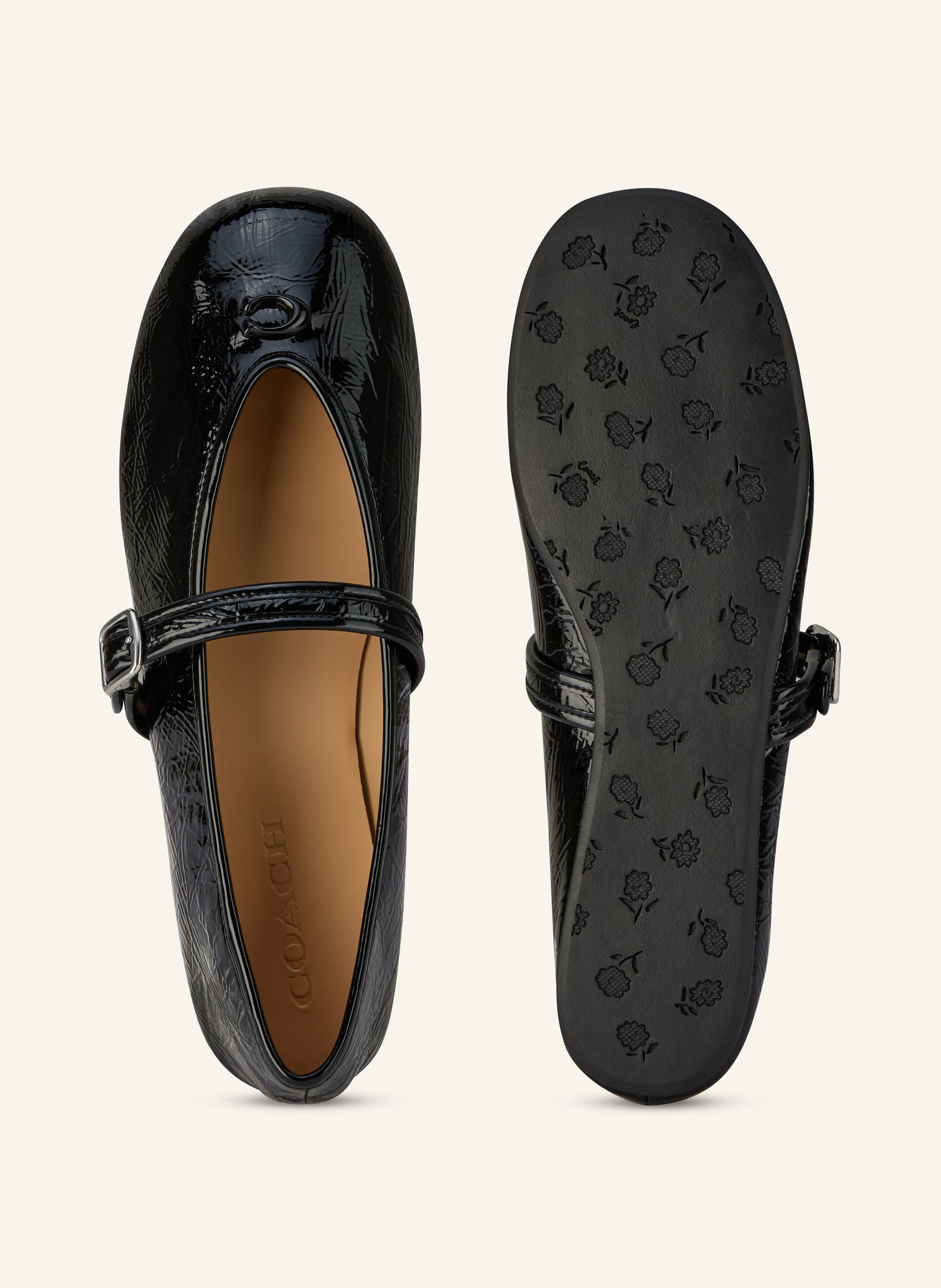 Thumbnail - Coach Mary-Jane-Ballerinas schwarz