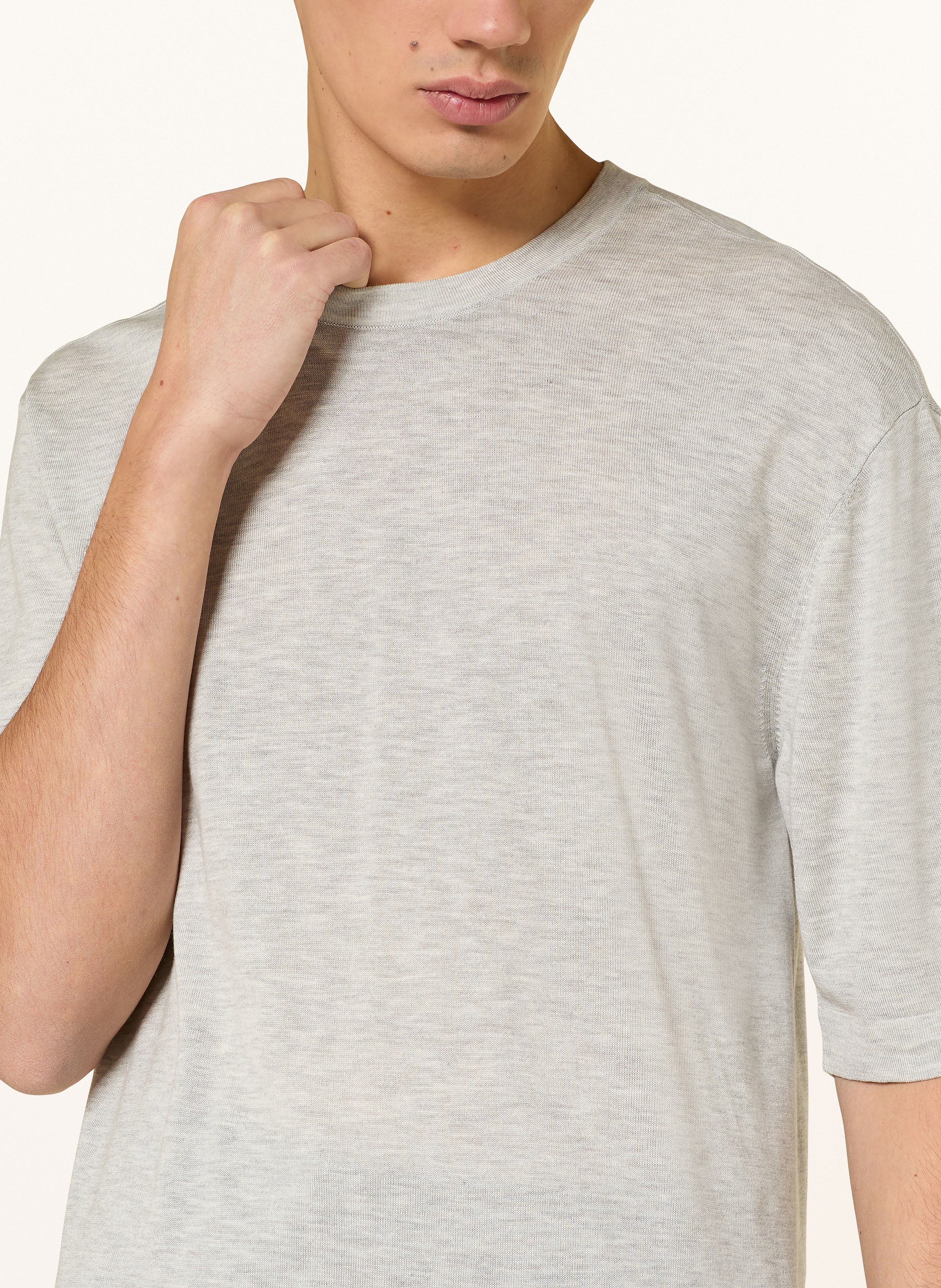 Thumbnail - Officine Générale Strickshirt Boris grau