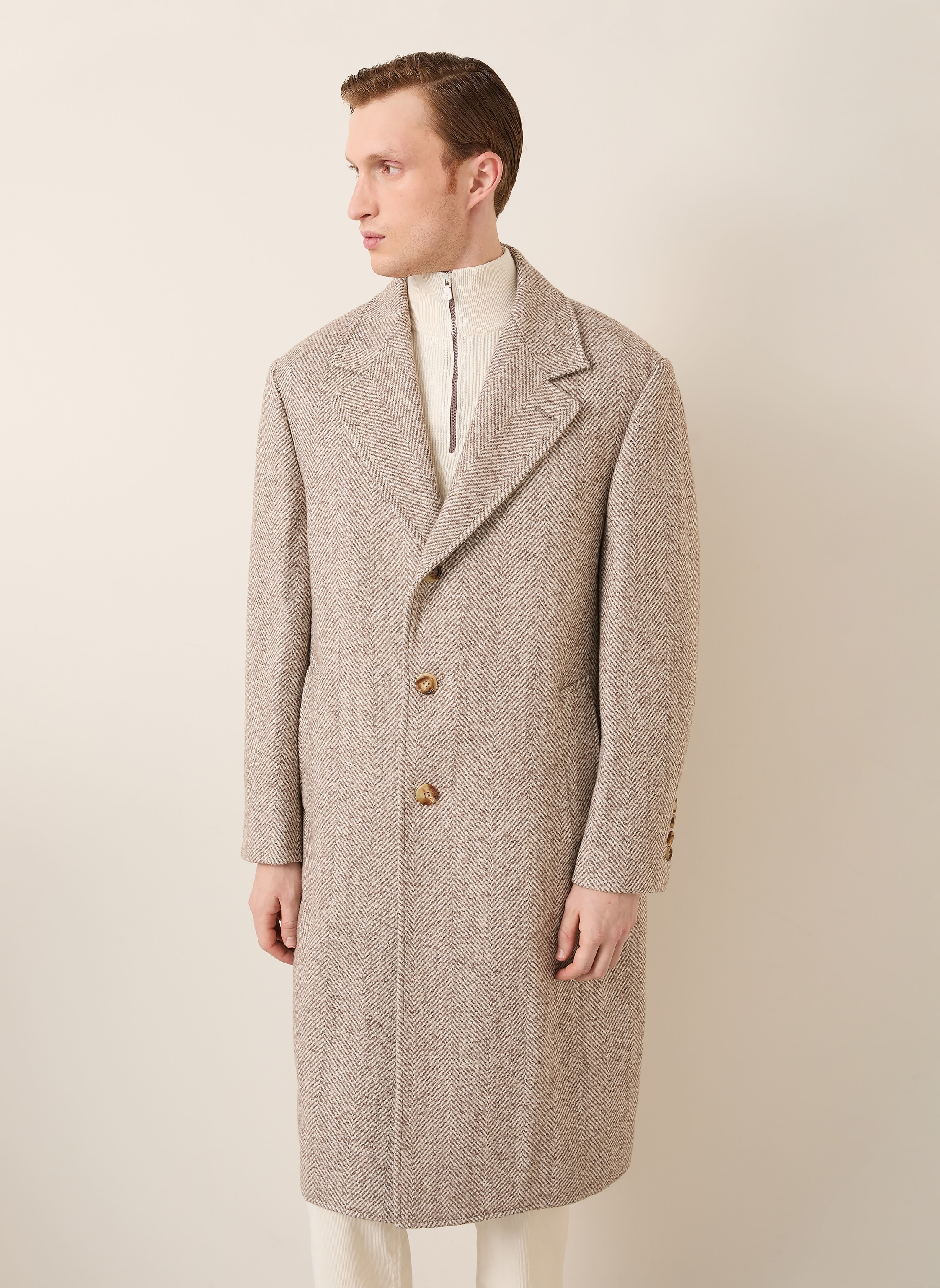 Thumbnail - Brunello Cucinelli Mantel Mit Alpaka beige