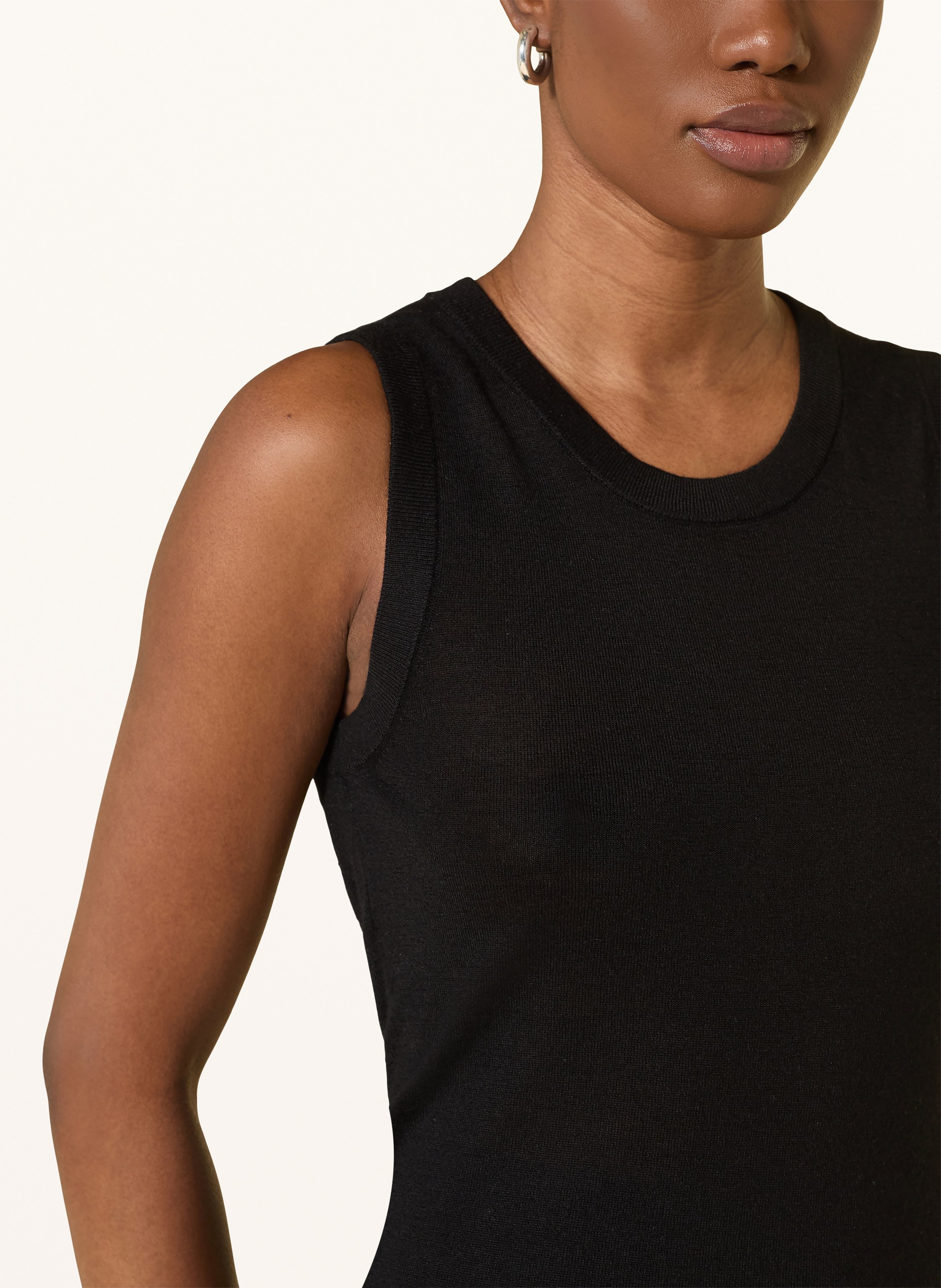 Thumbnail - Soft Goat Stricktop Aus Seide Mit Cashmere schwarz