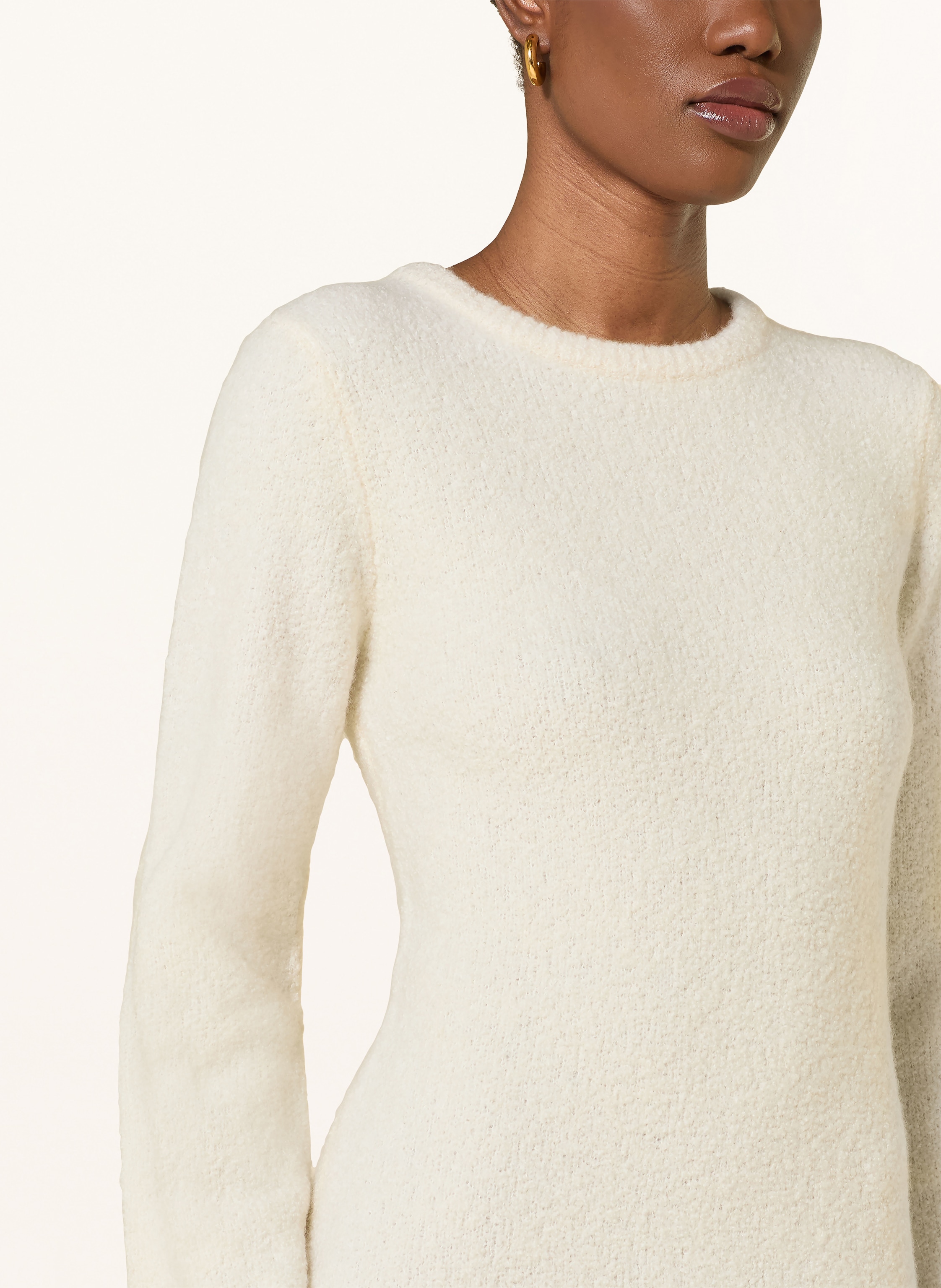 Thumbnail - Soft Goat Strickkleid Aus Cashmere weiss