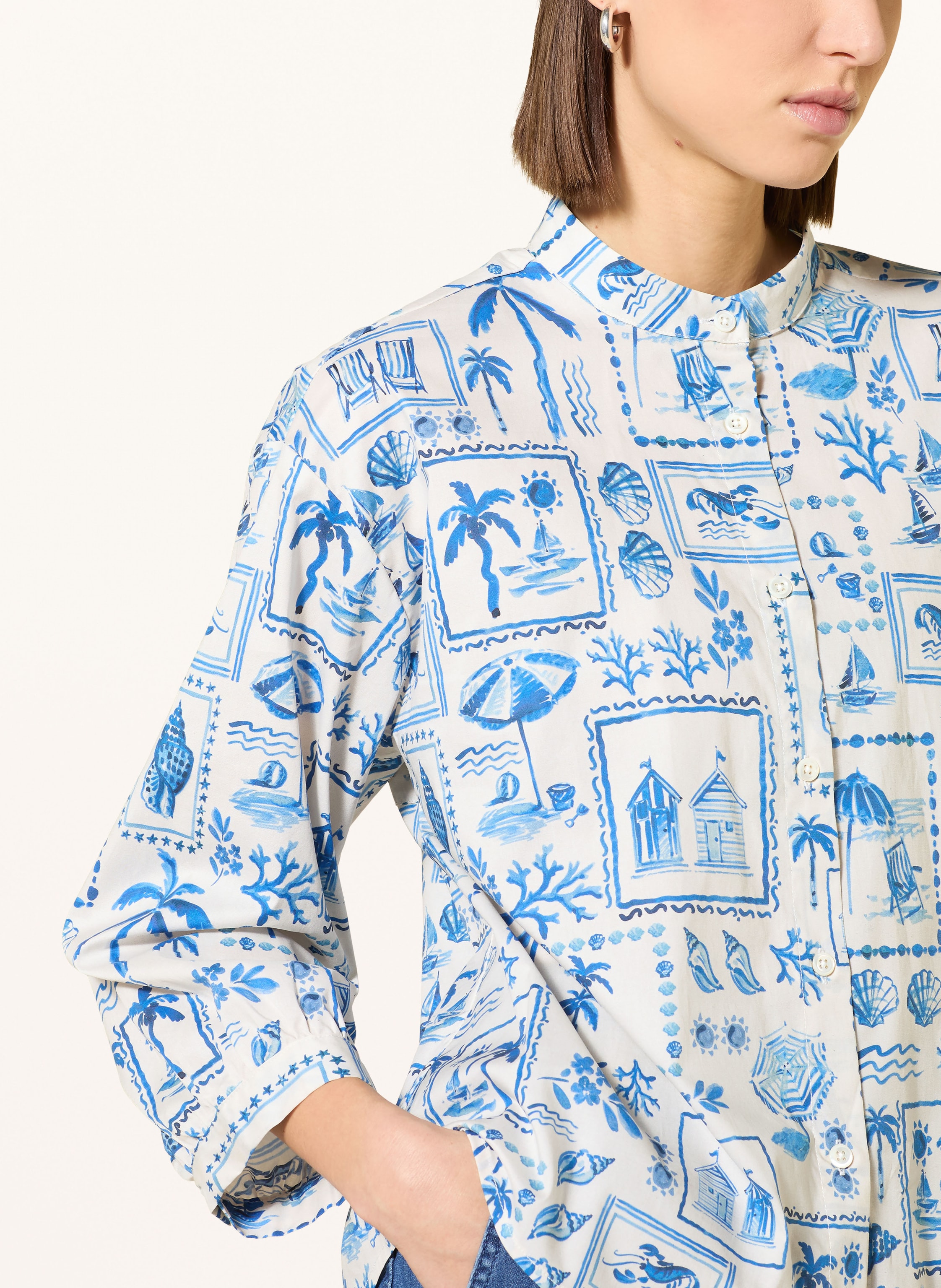 Thumbnail - Rossana Diva Bluse Mit 3/4-Arm blau