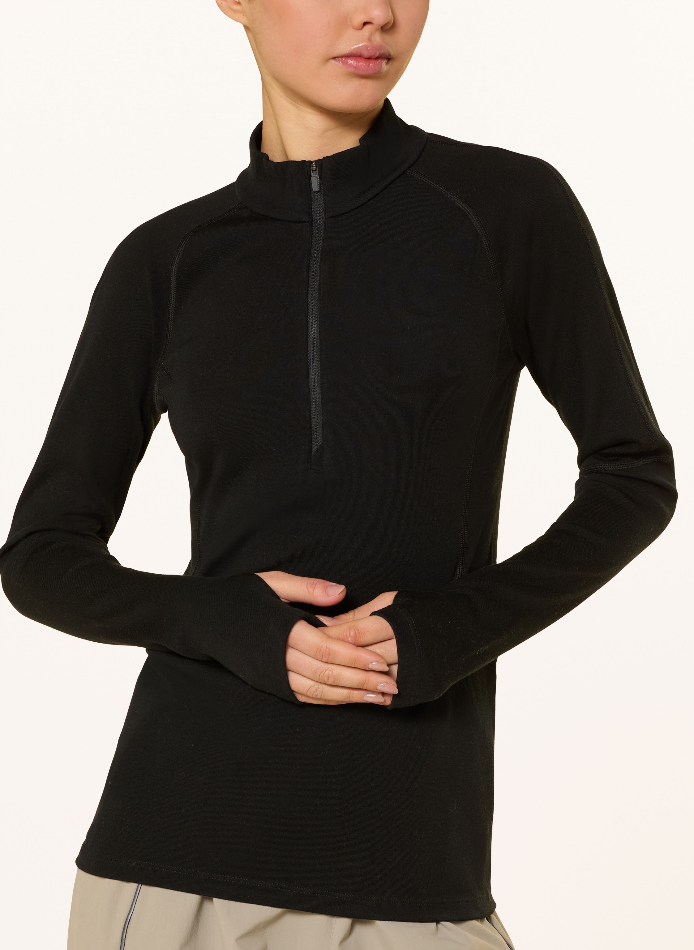 Thumbnail - Icebreaker Midlayer 300 Merinofinepolar Aus Merinowolle schwarz