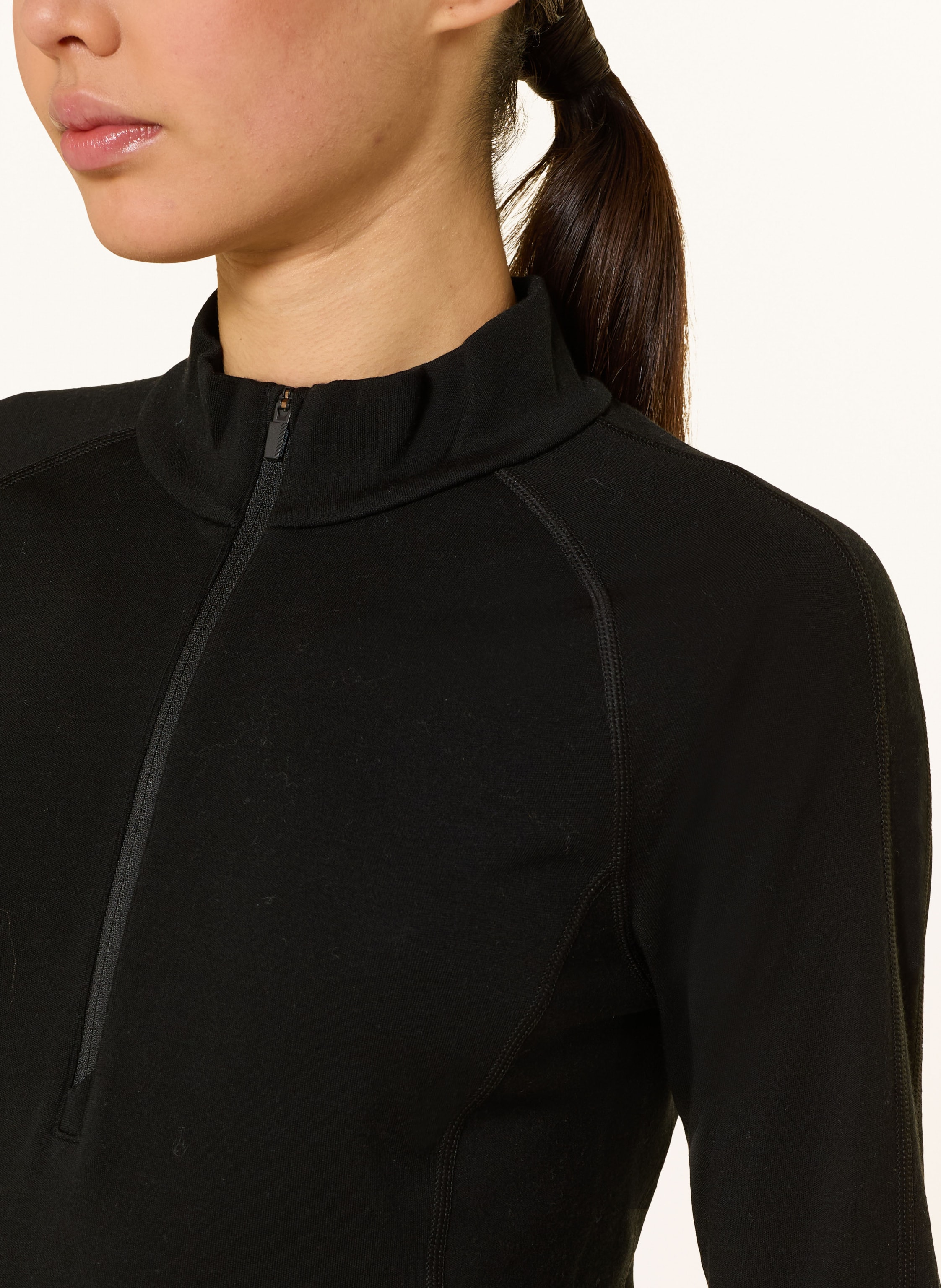 Thumbnail - Icebreaker Midlayer 300 Merinofinepolar Aus Merinowolle schwarz