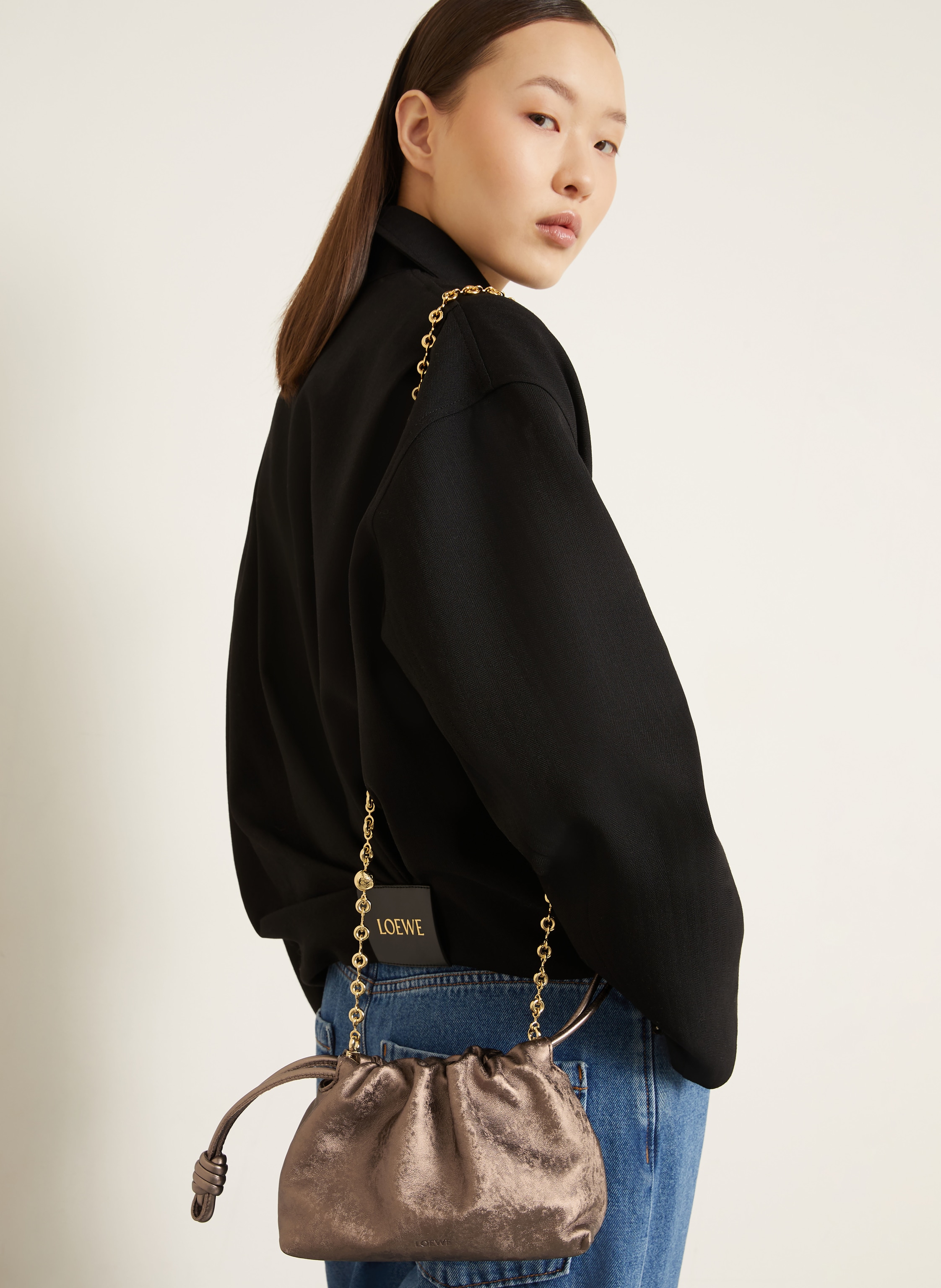 Thumbnail - Loewe Clutch Flamenco Mini braun