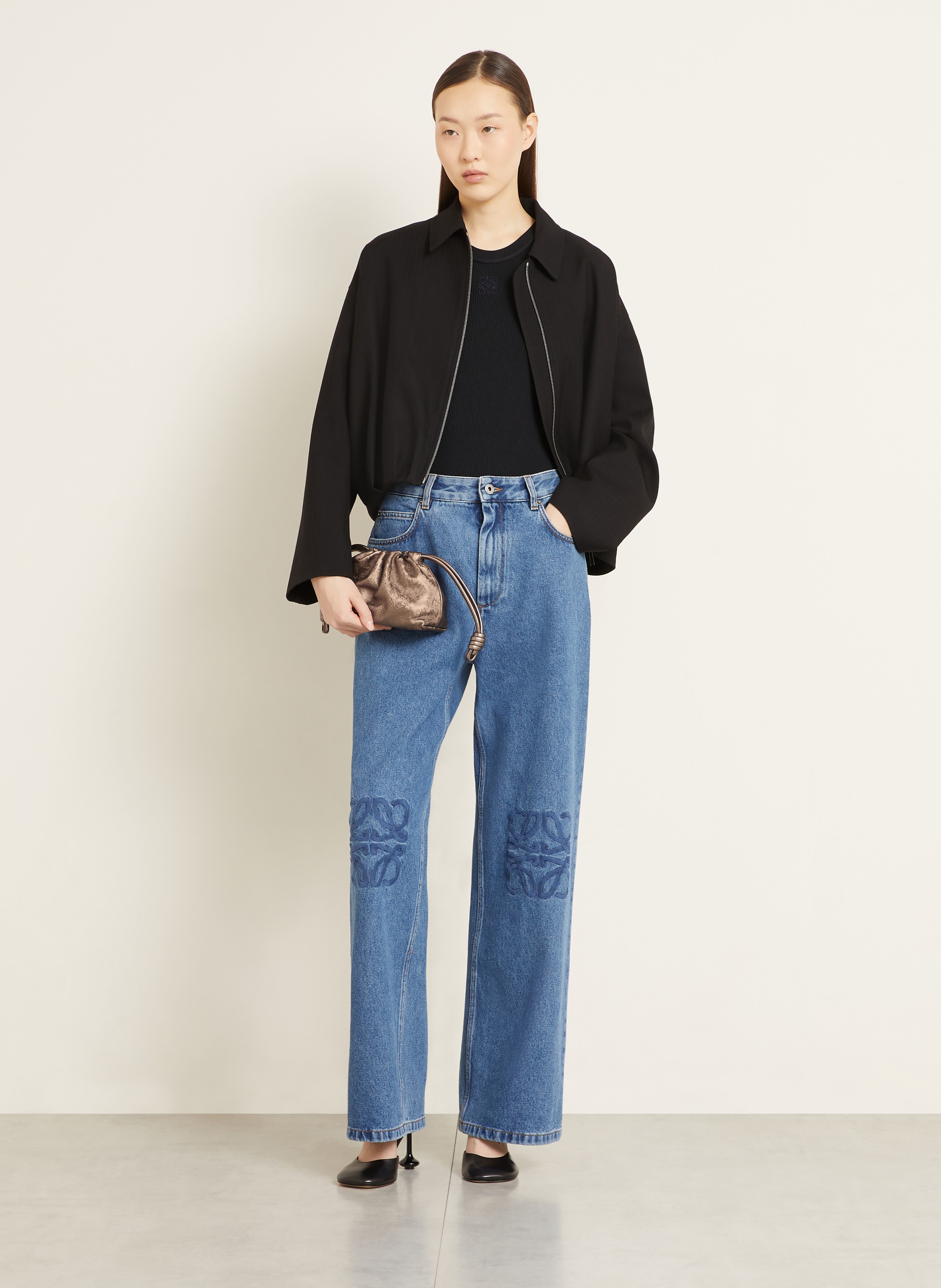 Thumbnail - Loewe Clutch Flamenco Mini braun