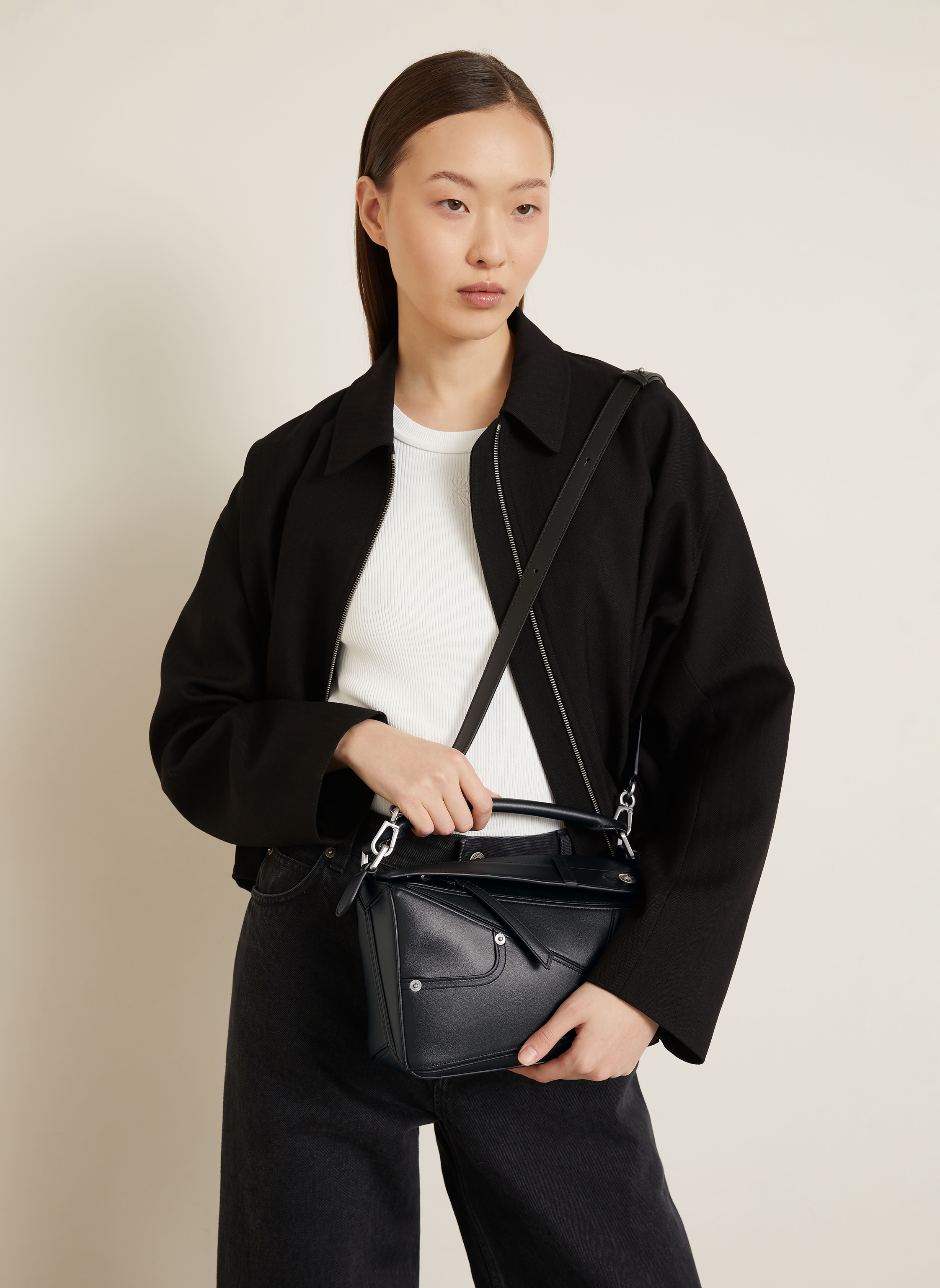 Thumbnail - Loewe Umhängetasche Puzzle Panta Small schwarz