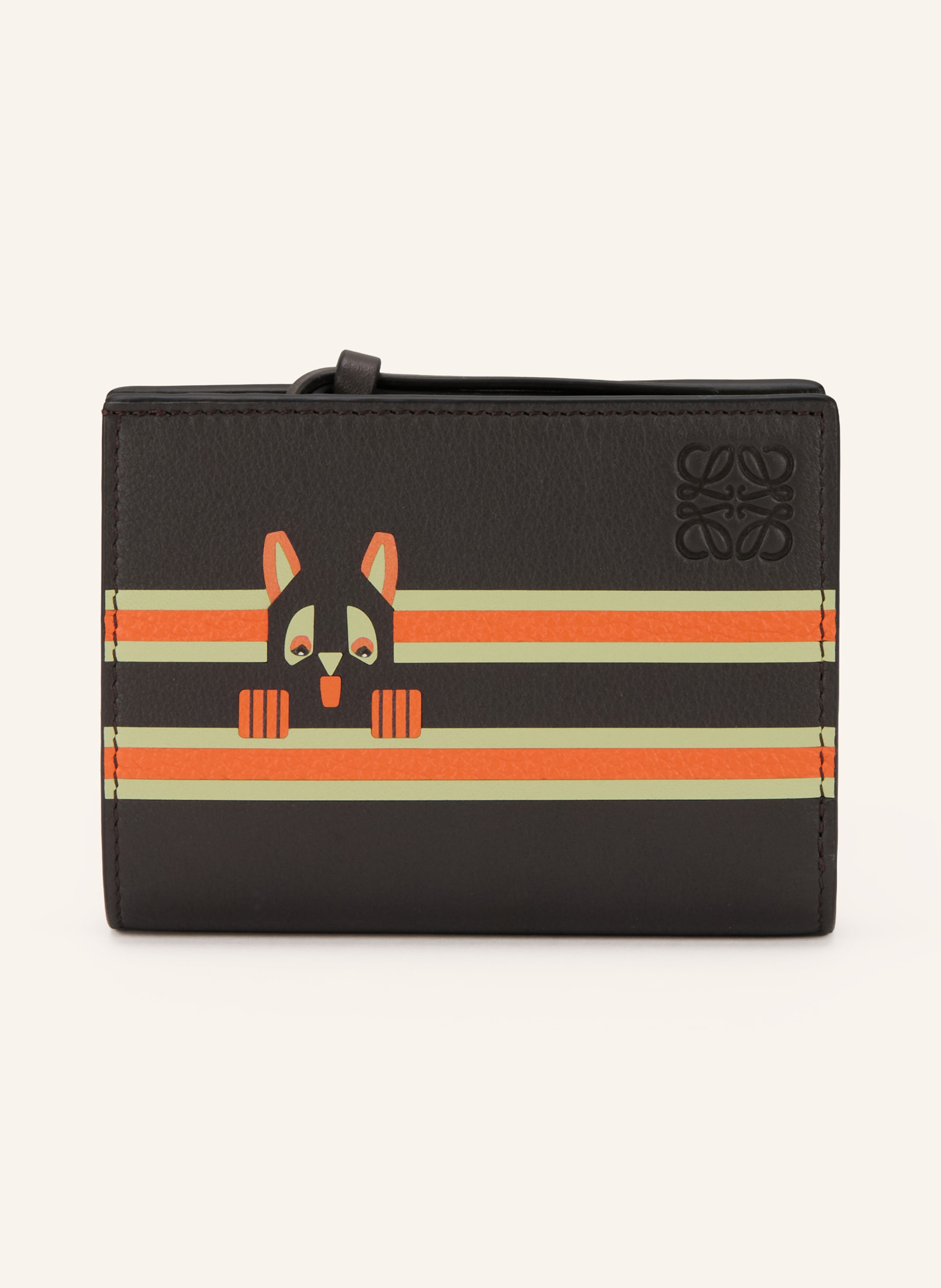 Loewe Loewe Geldbörse Futurist Cat braun in DUNKELBRAUN / ORANGE / MINT
