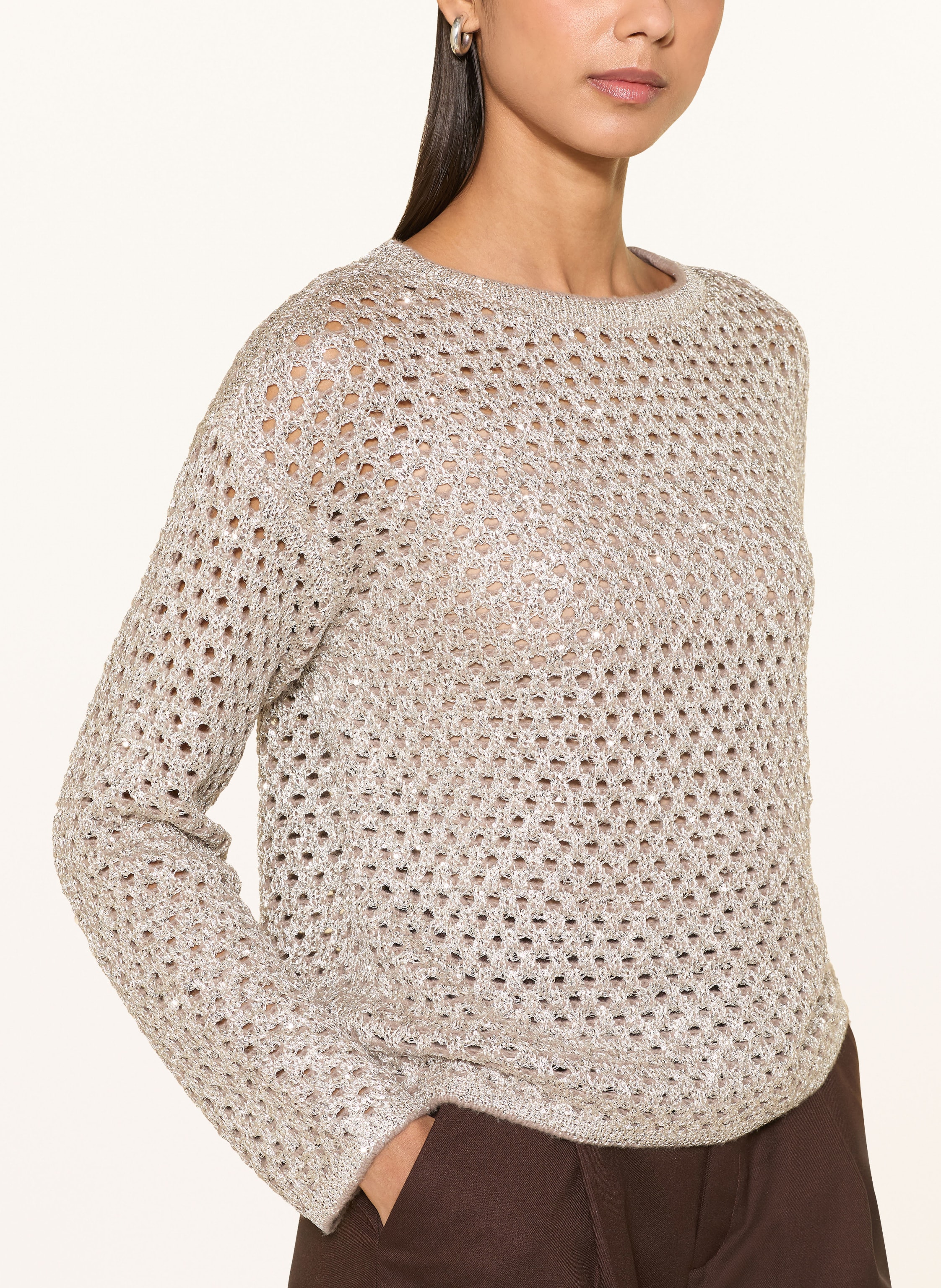 Thumbnail - Betty Barclay Pullover Mit Glitzergarn beige