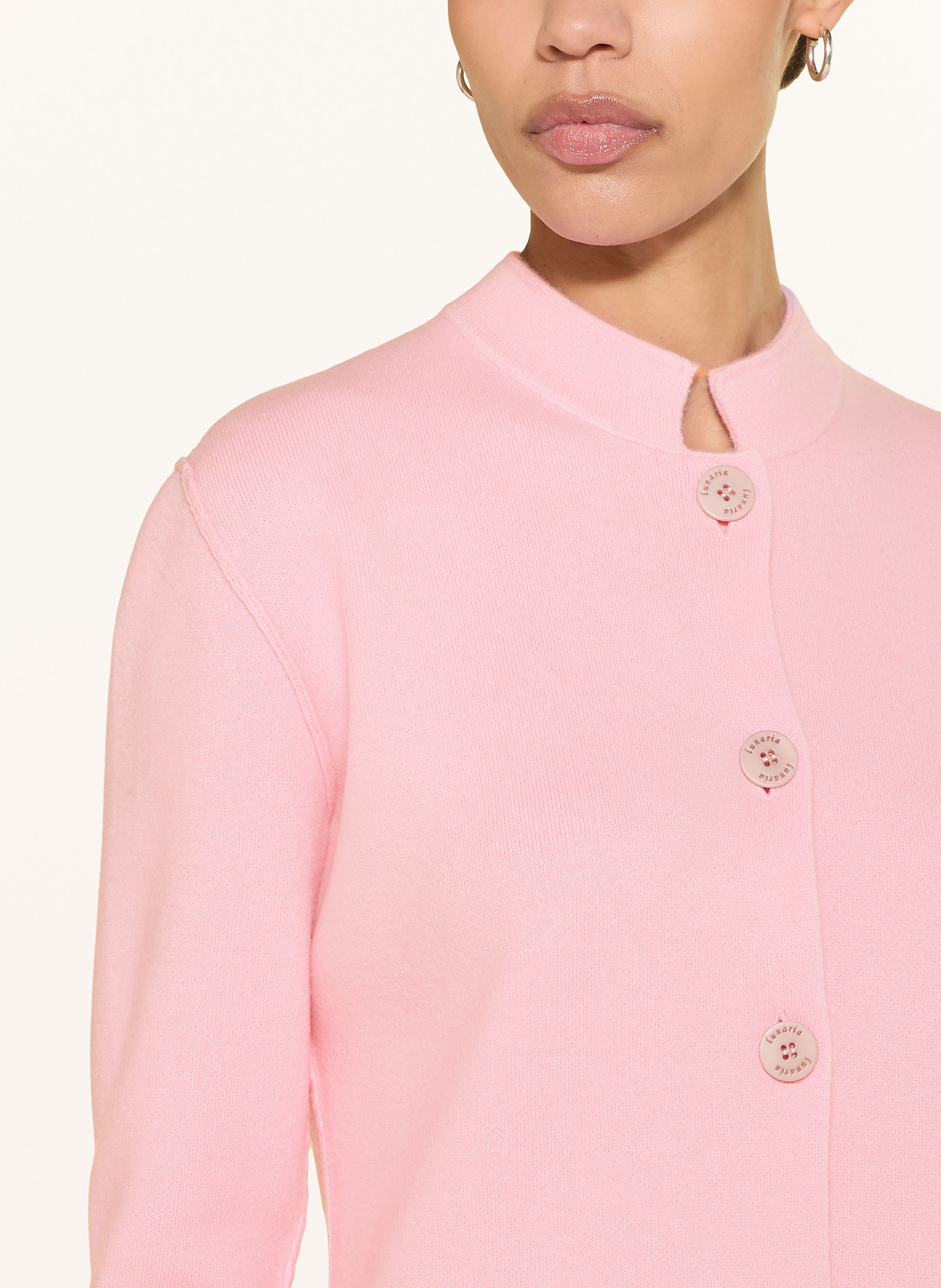 Thumbnail - Lunaria Cashmere Strickblazer Aus Cashmere rosa