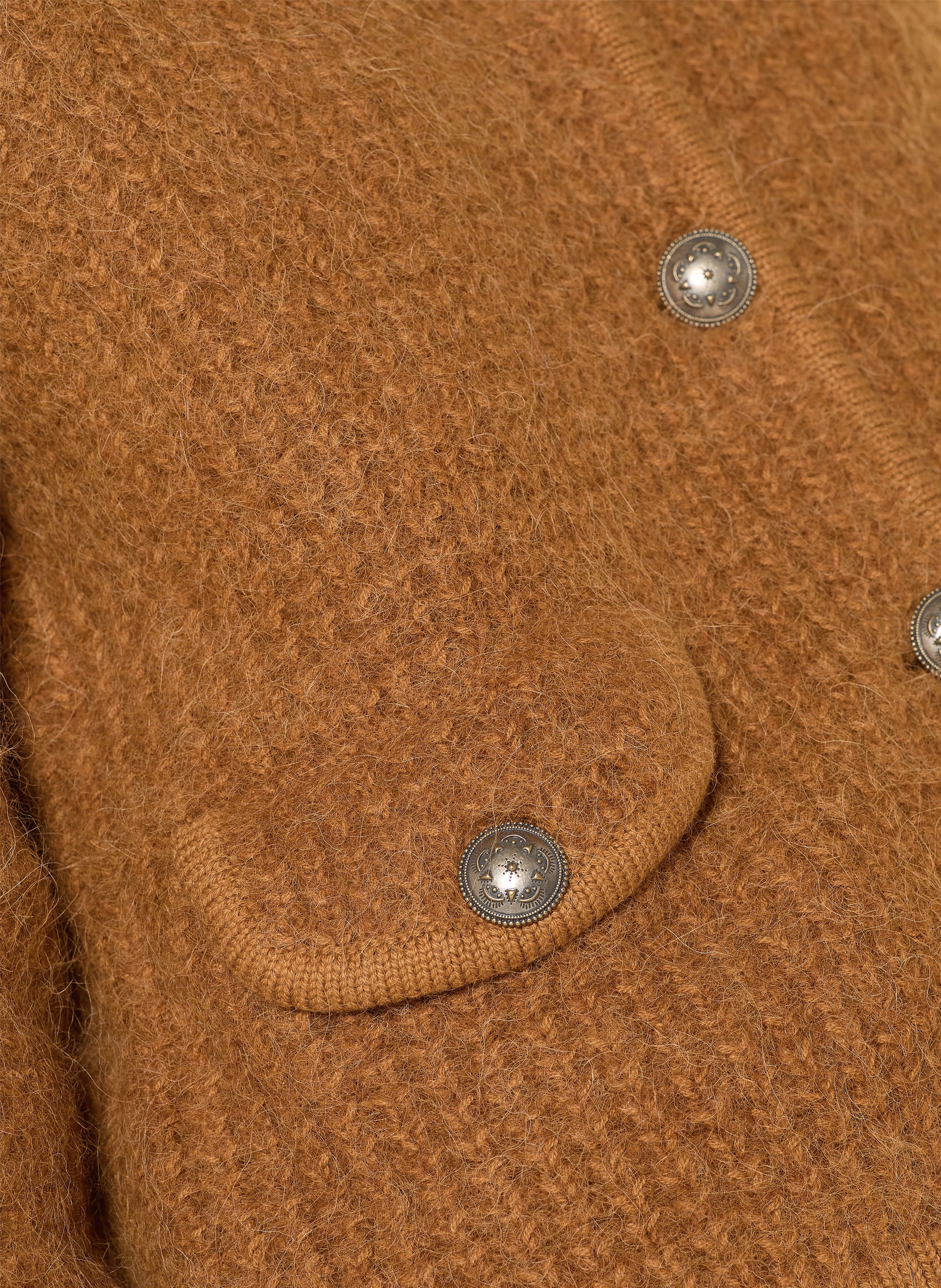 Thumbnail - Ba&Sh Strickjacke Harry Mit Alpaka braun