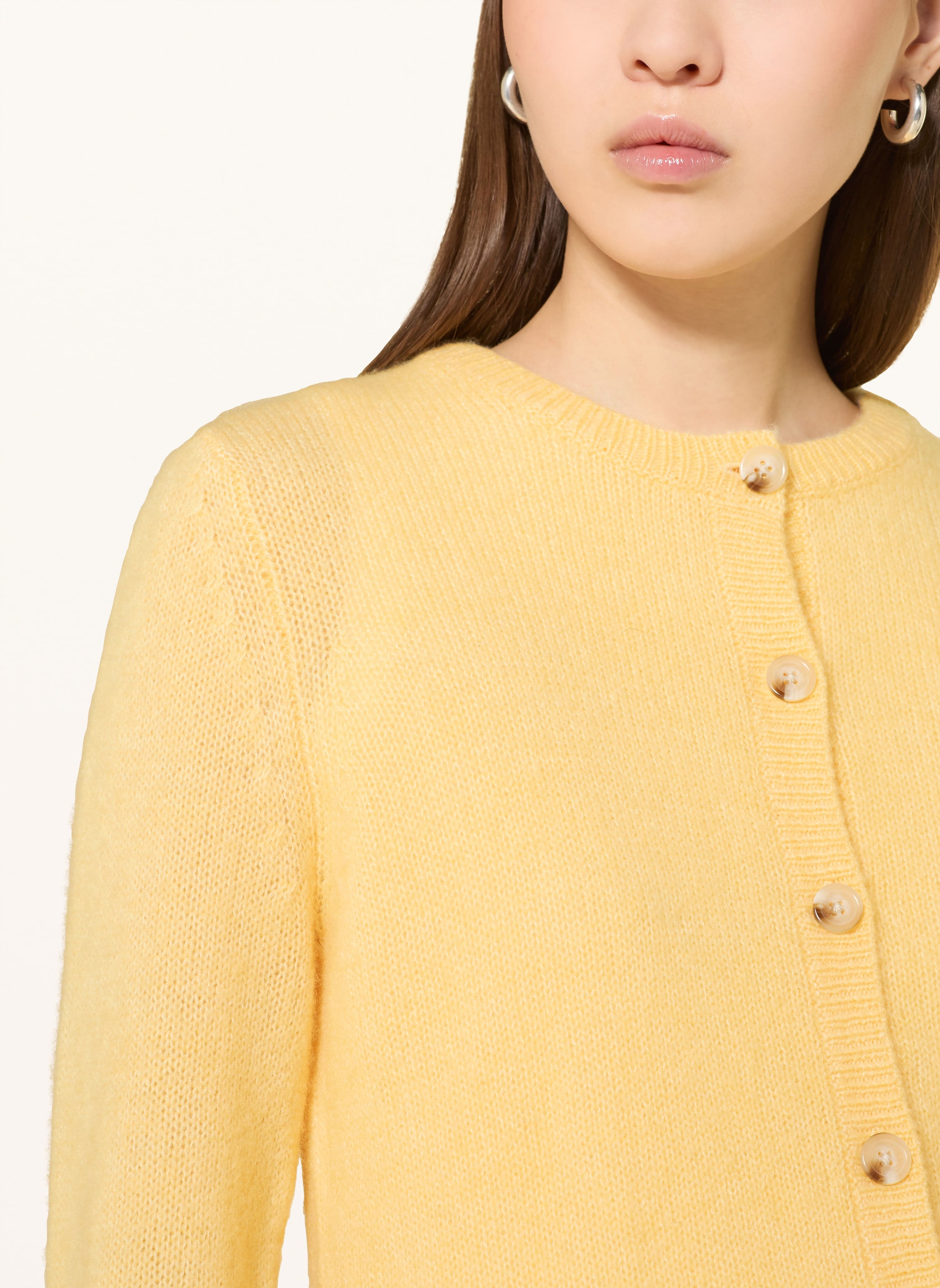 Thumbnail - Mrs & Hugs Strickjacke Mit Cashmere gelb