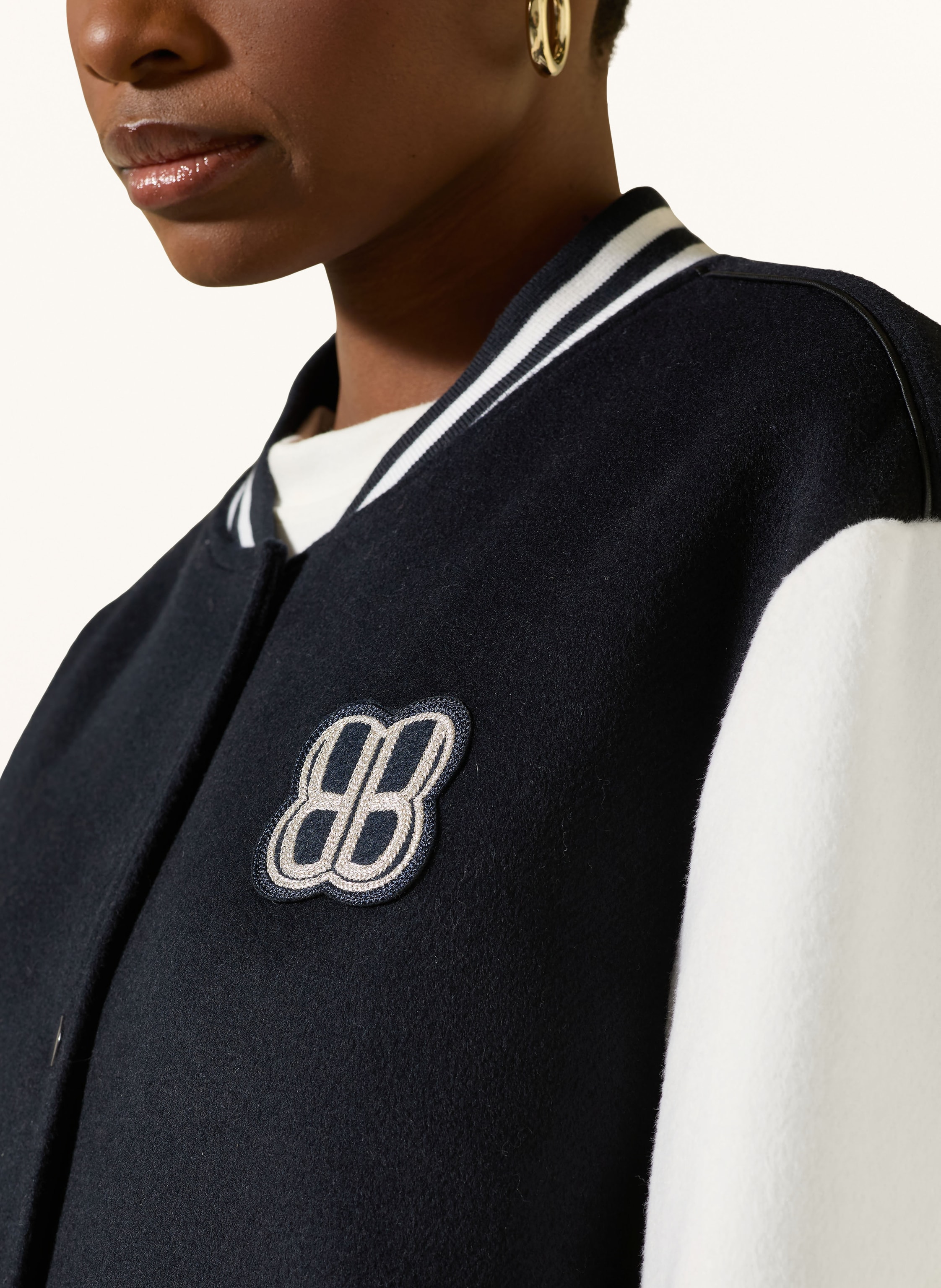 Thumbnail - Rich & Royal College-Jacke weiss