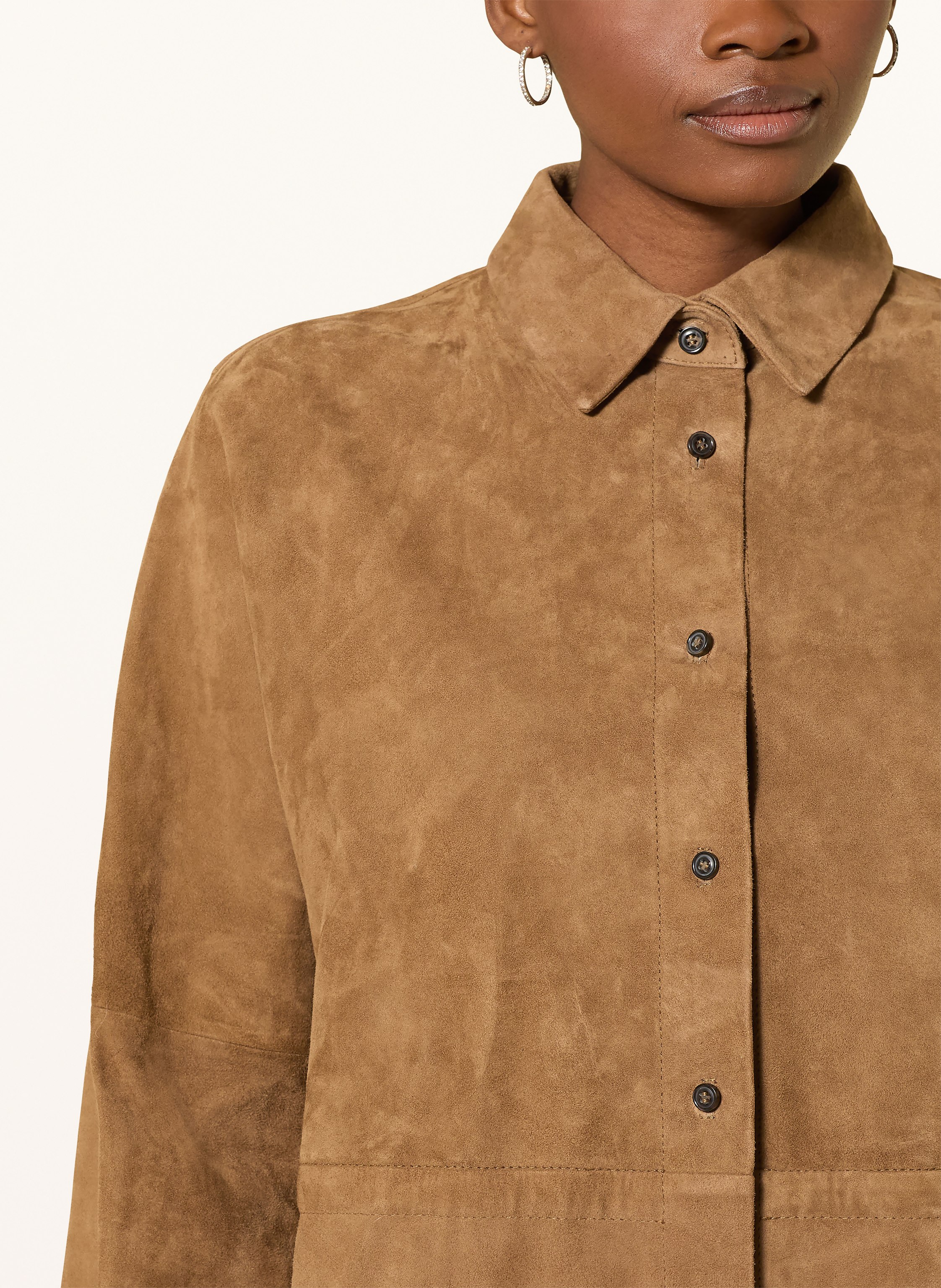 Thumbnail - Rich & Royal Hemdbluse Aus Leder braun