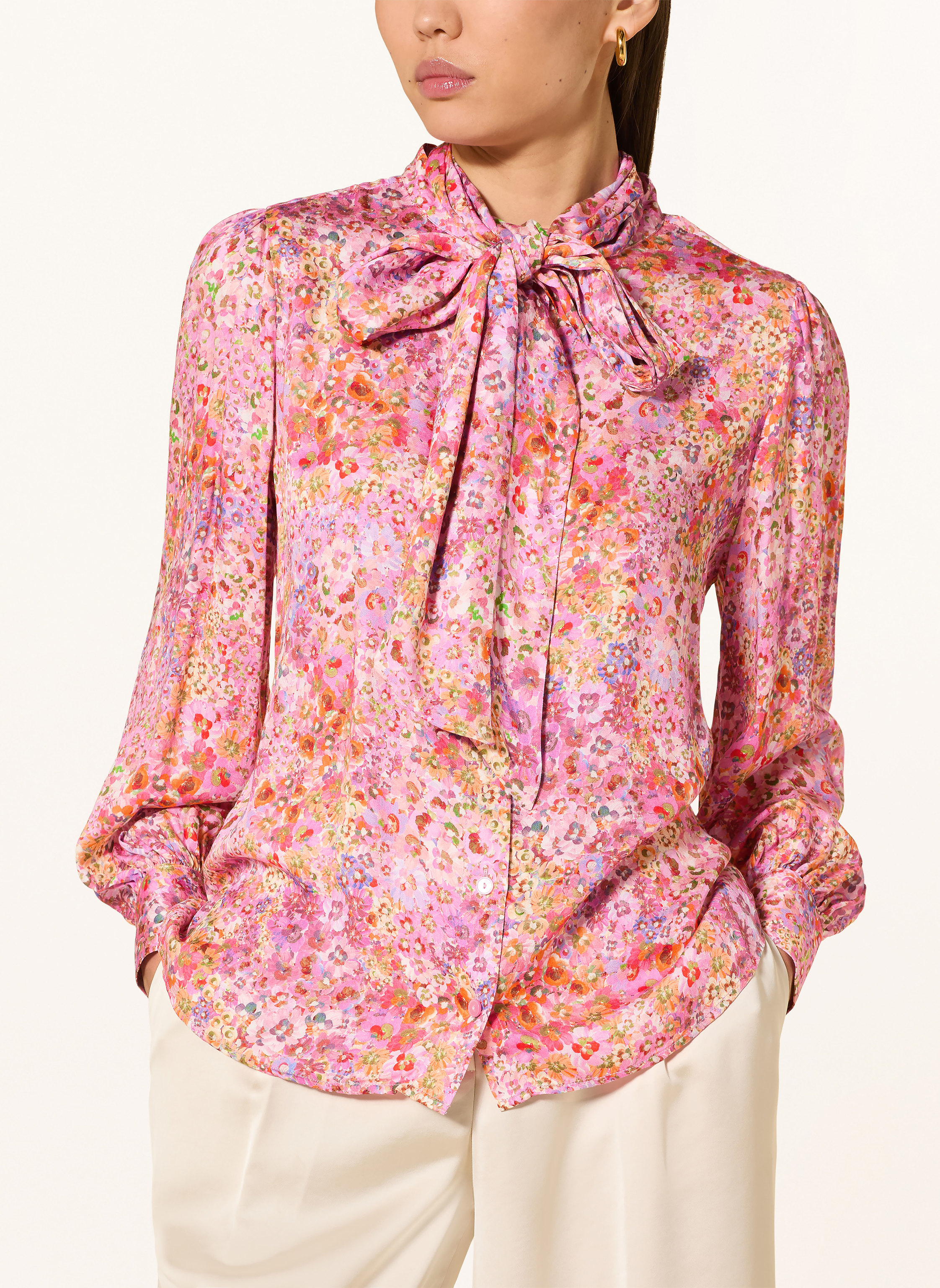 Thumbnail - Rich & Royal Bluse Mit Abnehmbarer Schluppe rot