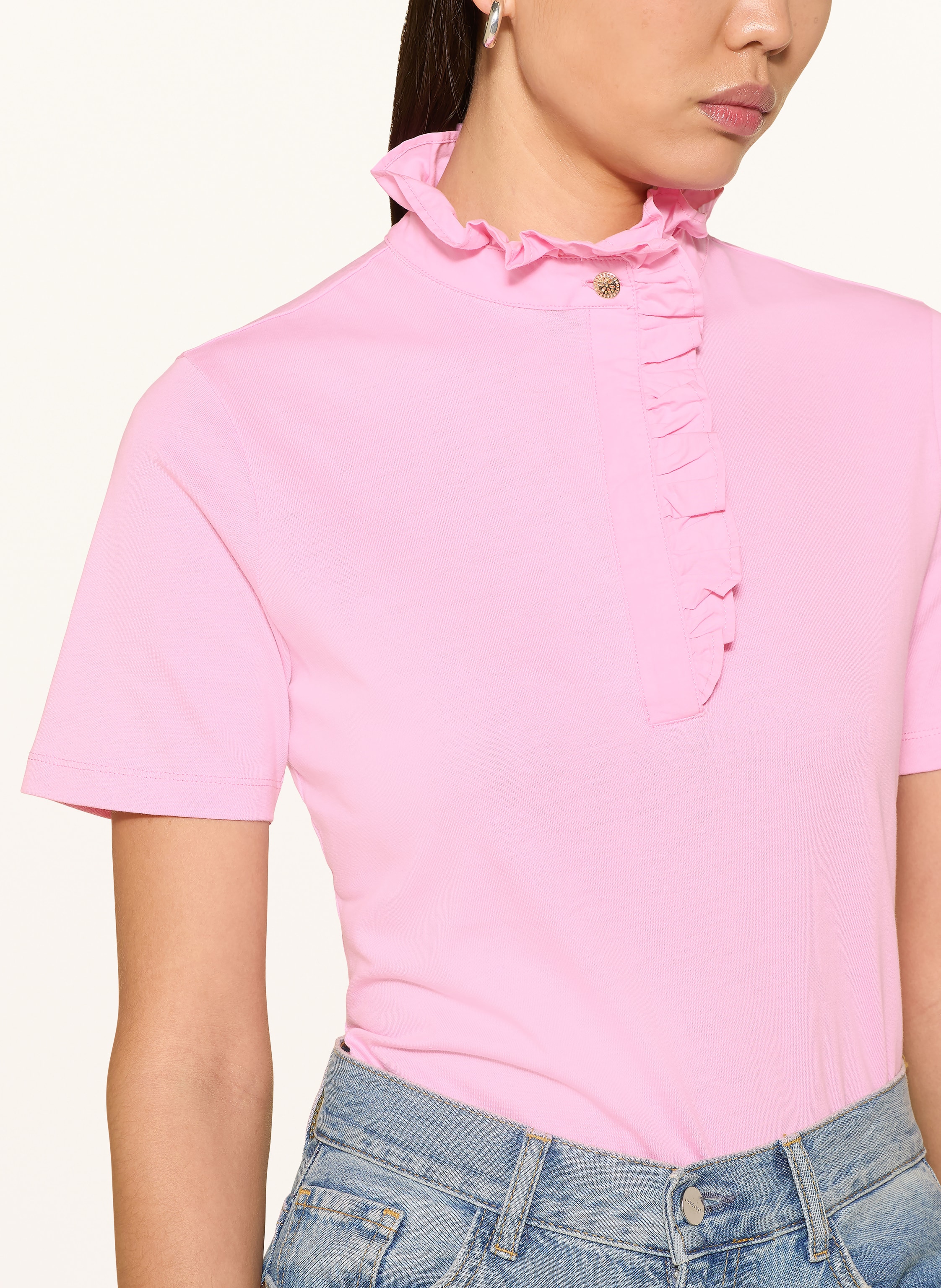 Thumbnail - Rich & Royal T-Shirt Mit Rüschen rosa