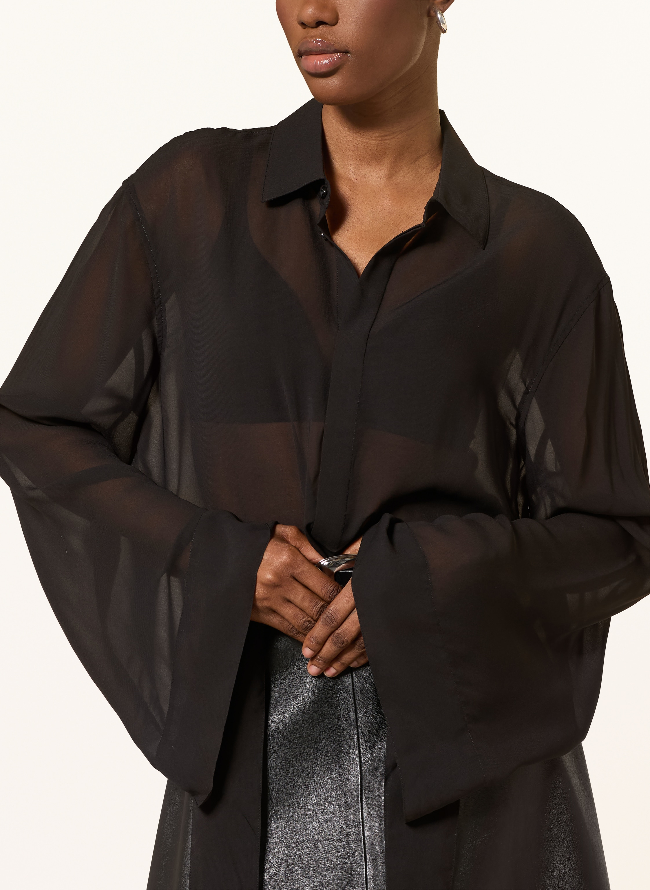 Thumbnail - The Frankie Shop Hemdbluse Verlin schwarz