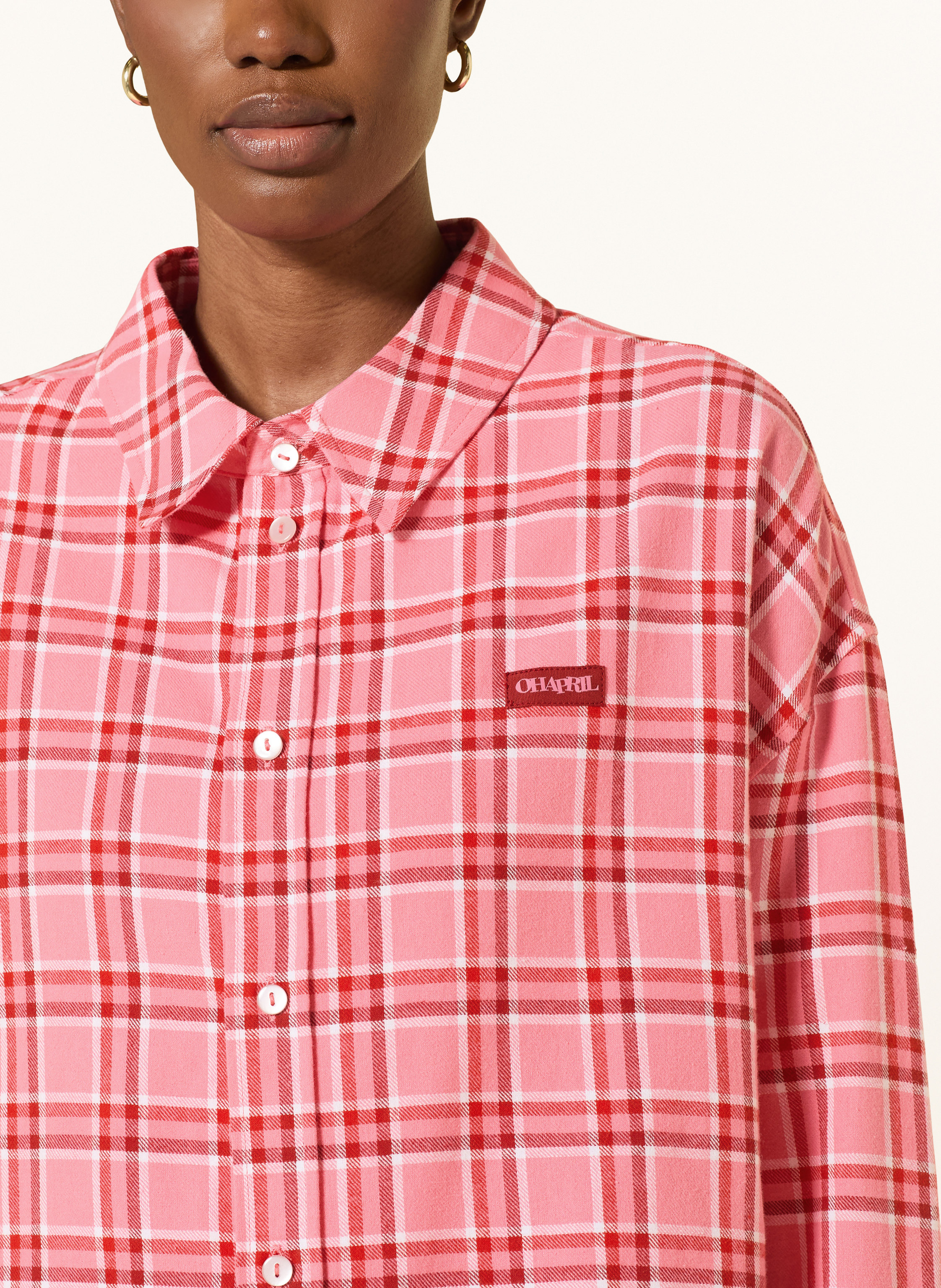 Thumbnail - Oh April Hemdbluse Vivian Aus Flanell rot