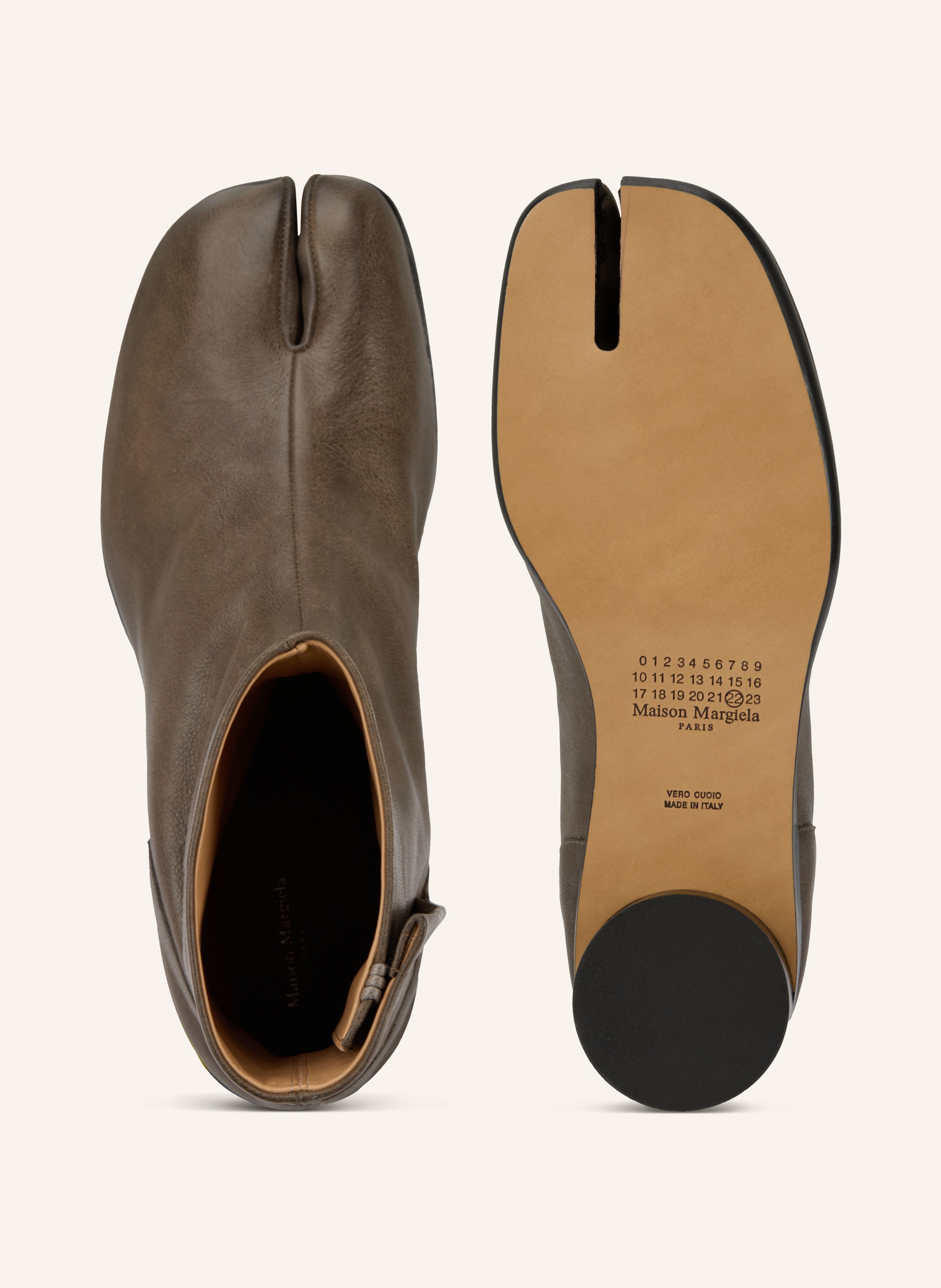 Thumbnail - Maison Margiela Stiefeletten Tabi braun