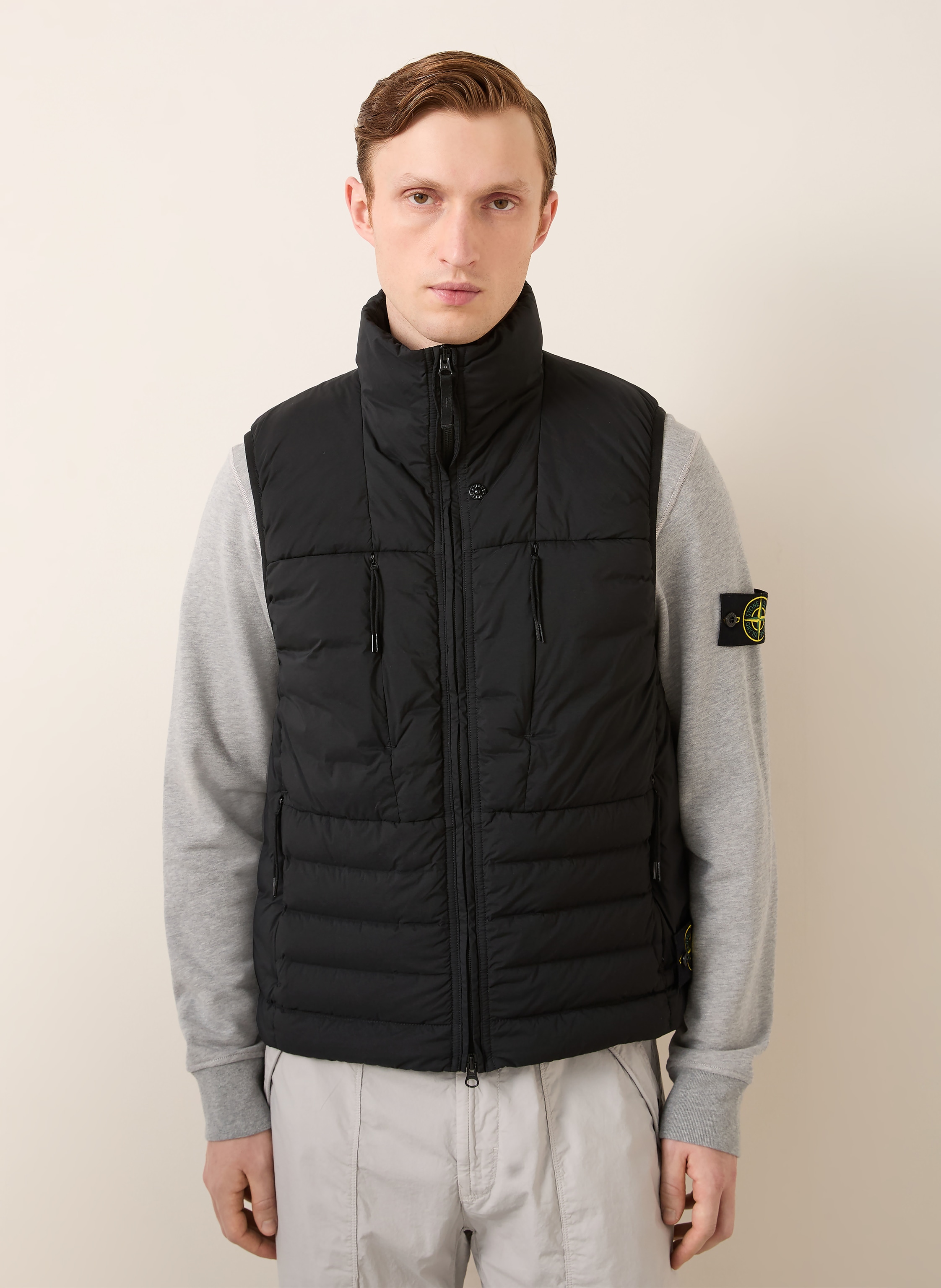 Thumbnail - Stone Island Daunenweste schwarz