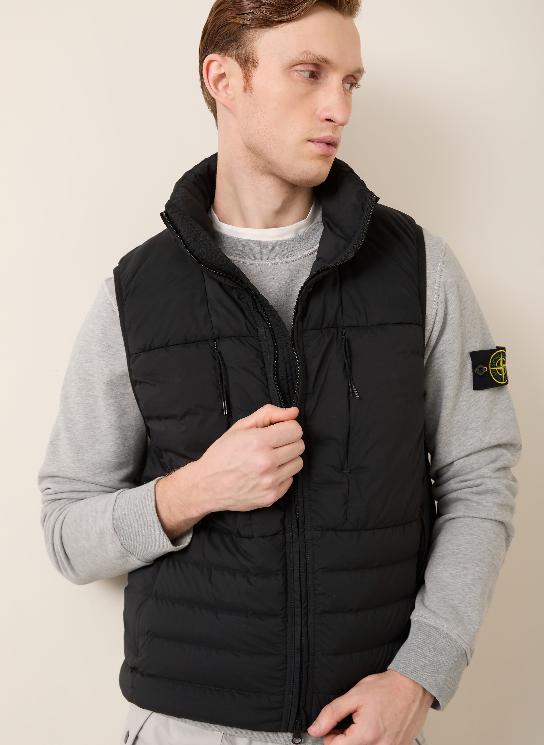 Thumbnail - Stone Island Daunenweste schwarz