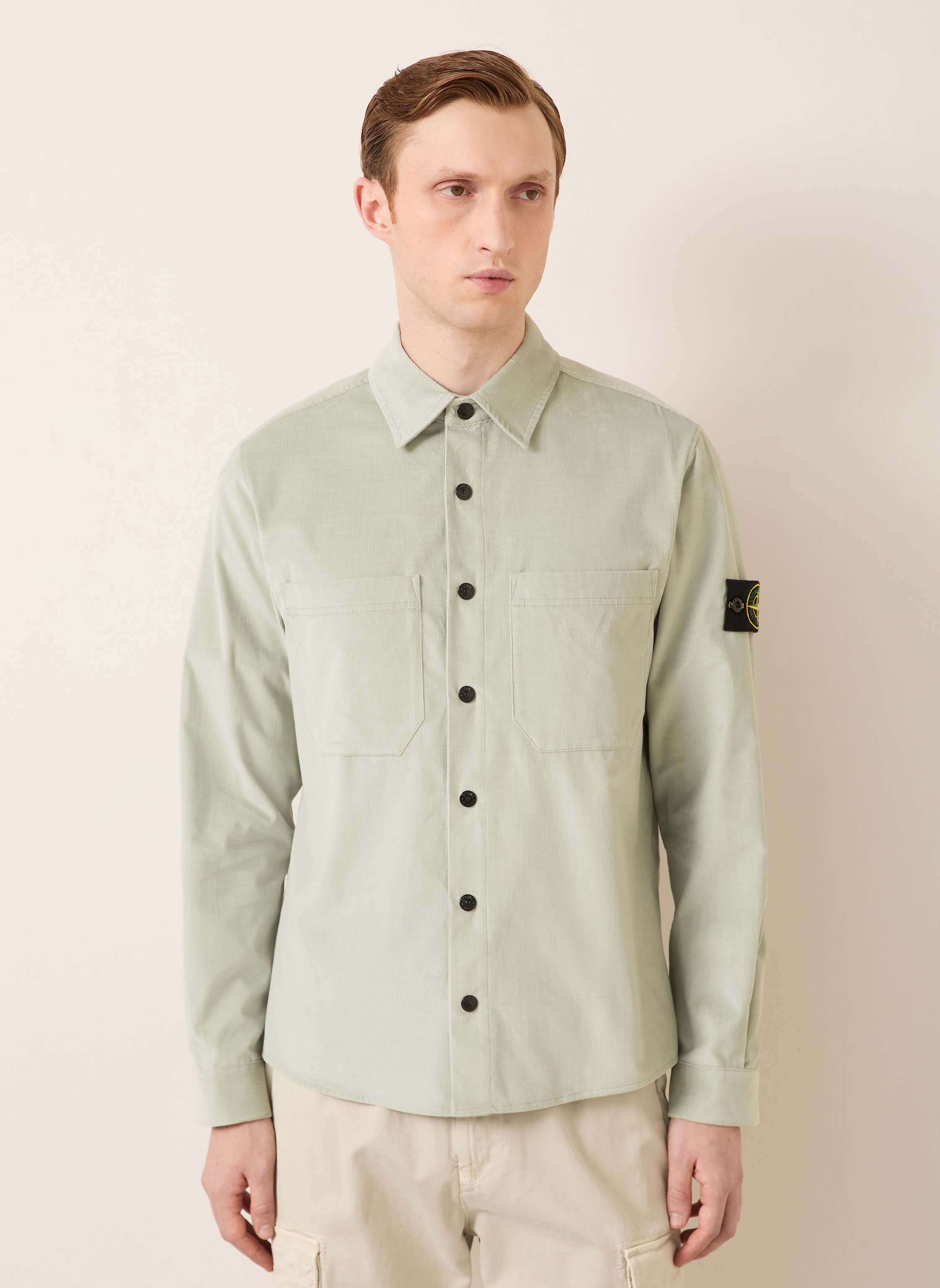 Thumbnail - Stone Island Cord-Overjacket gruen