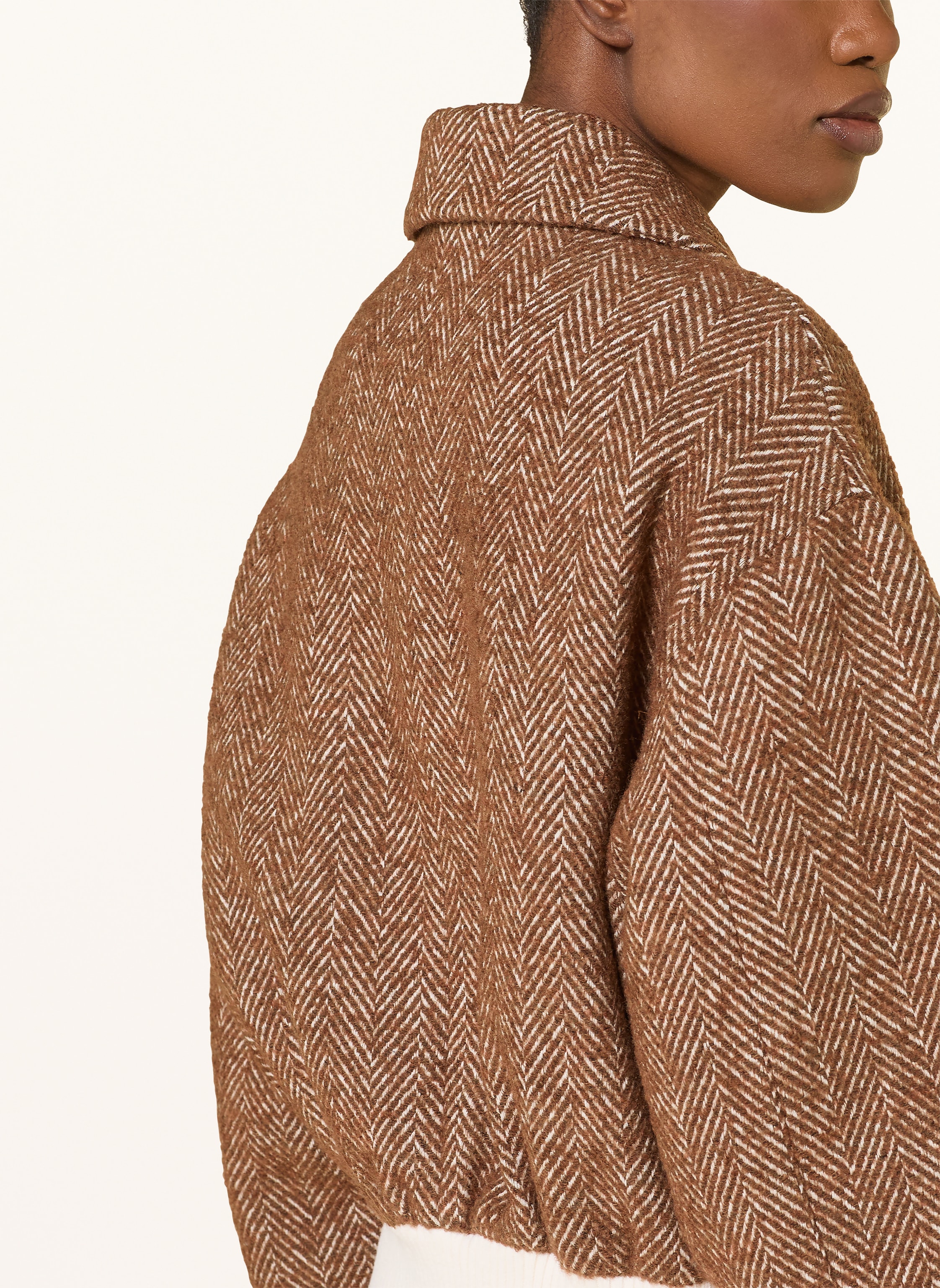 Thumbnail - Claudie Pierlot Jacke Mit Abnehmbarem Kragen beige