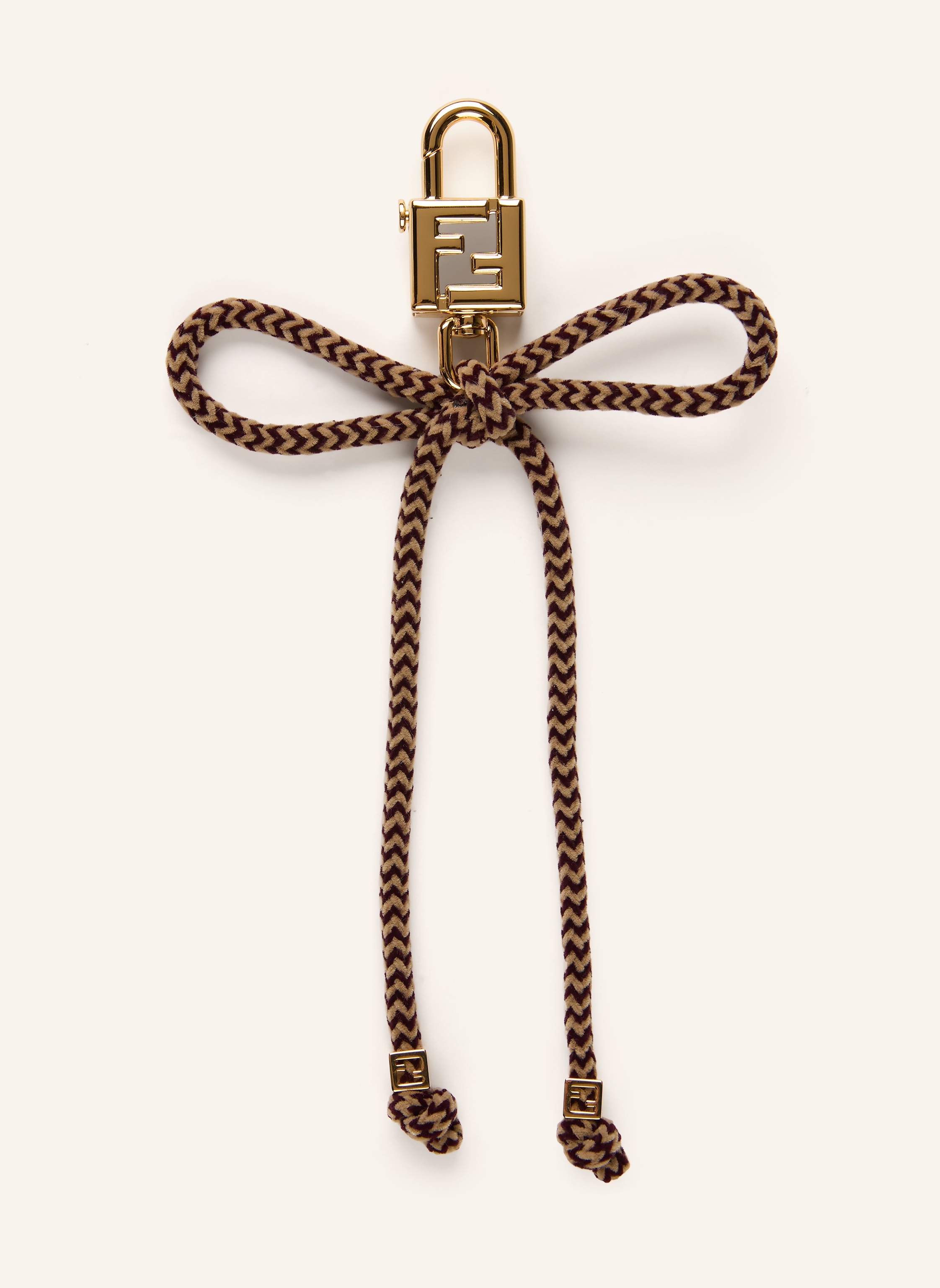 Fendi Fendi Taschenanhänger gold in DUNKELBRAUN / BEIGE