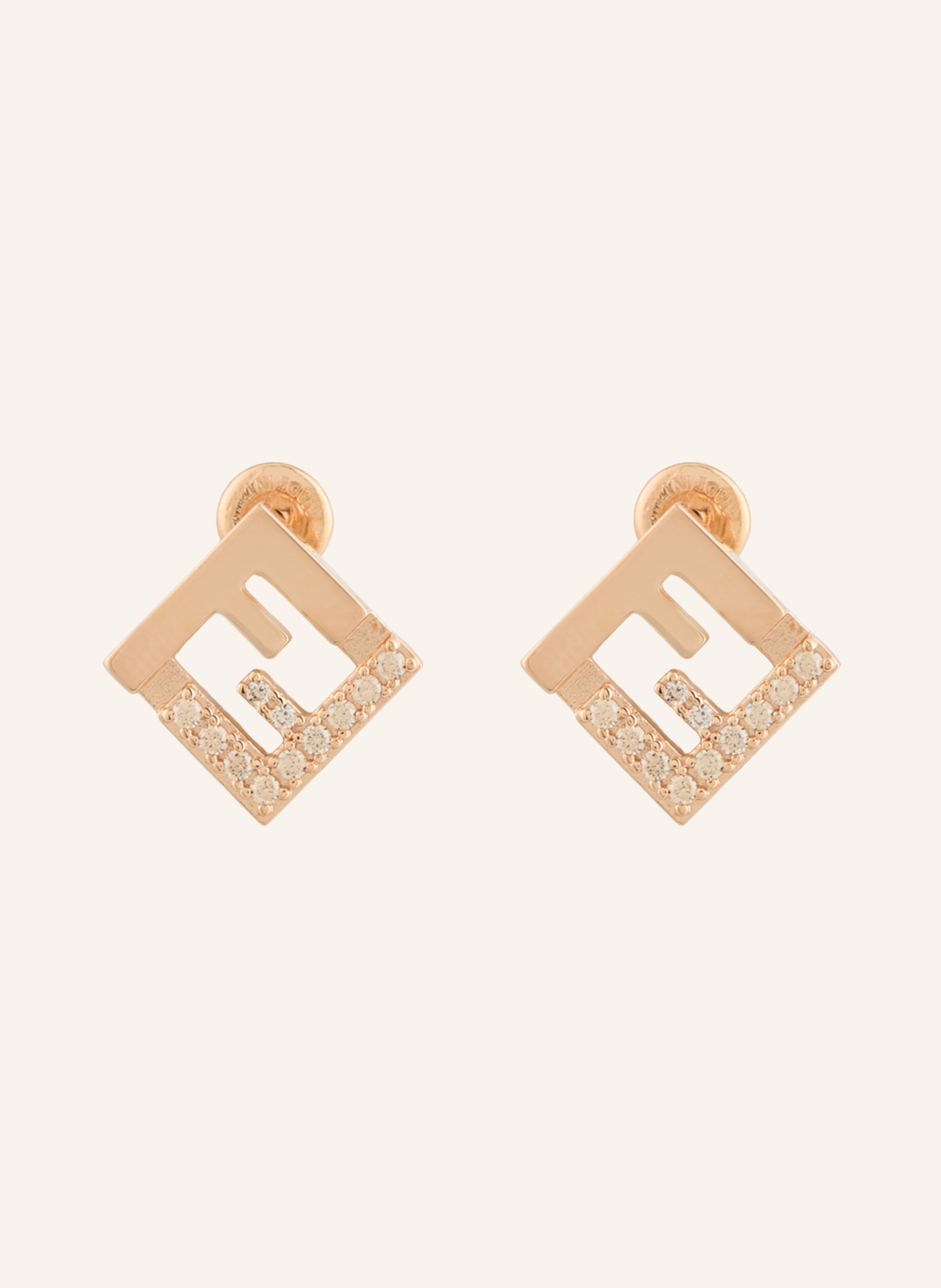 Fendi Fendi Ohrstecker Forever Fendi rosegold in GOLD / WEISS