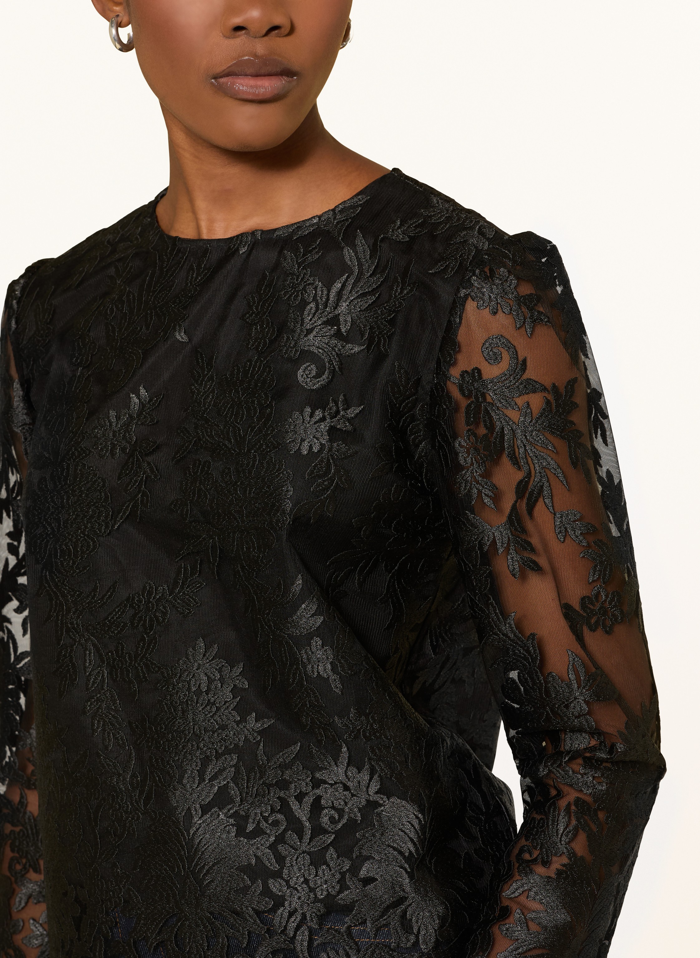 Thumbnail - Van Laack Blusenshirt Vl-Tanimas-Xx Aus Spitze schwarz